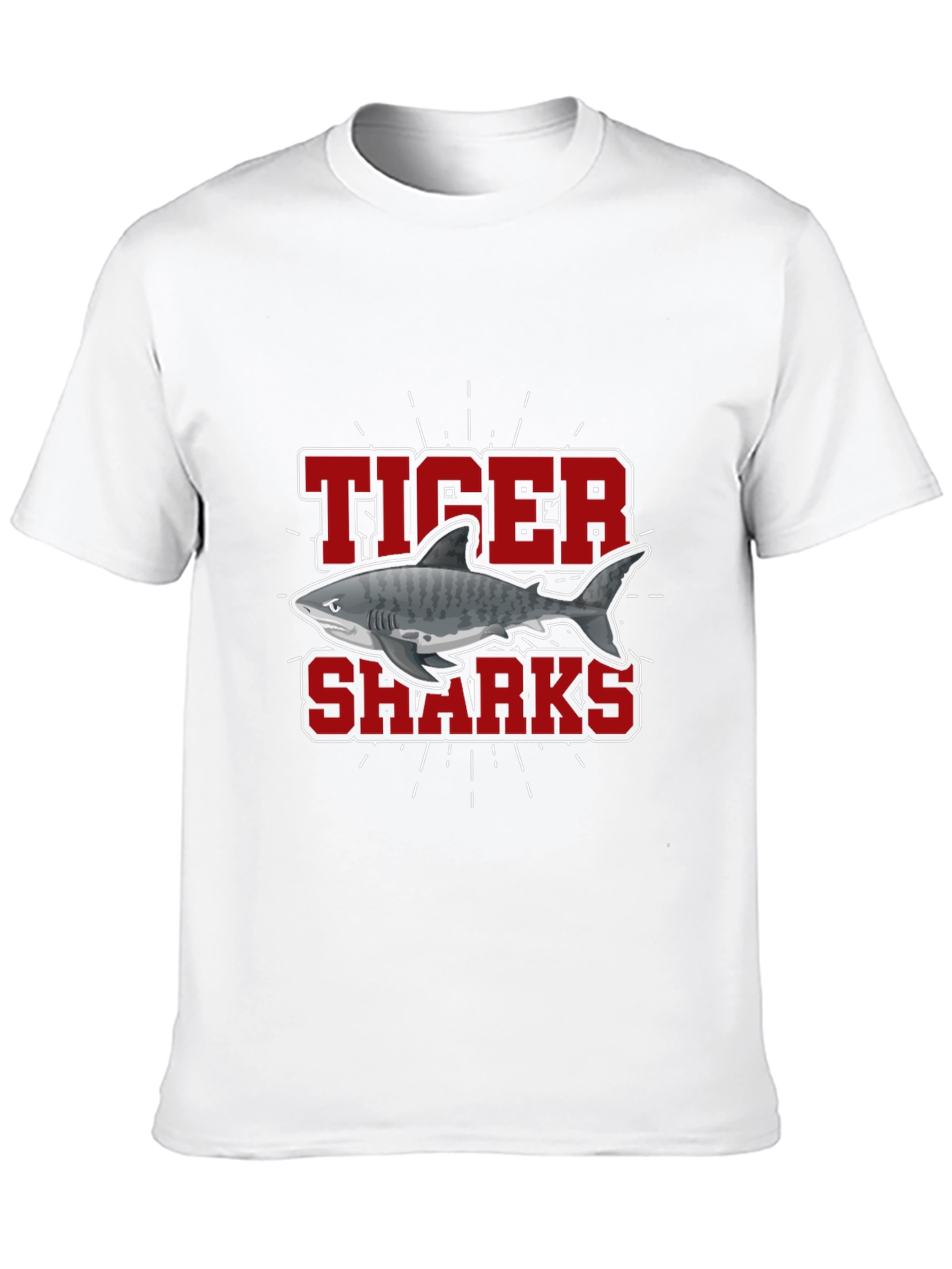 Tiger Sharks Graphic Tee - Black Cotton T-Shirt