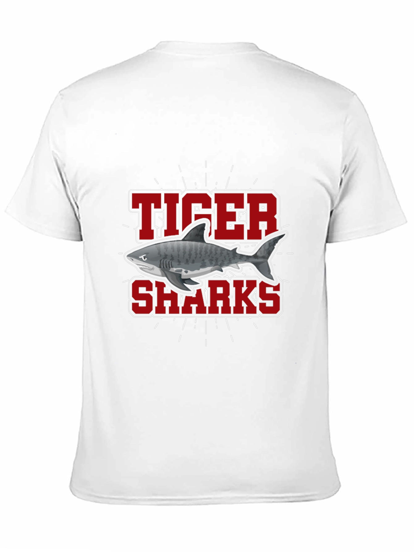 Tiger Sharks Graphic Tee - Black Cotton T-Shirt