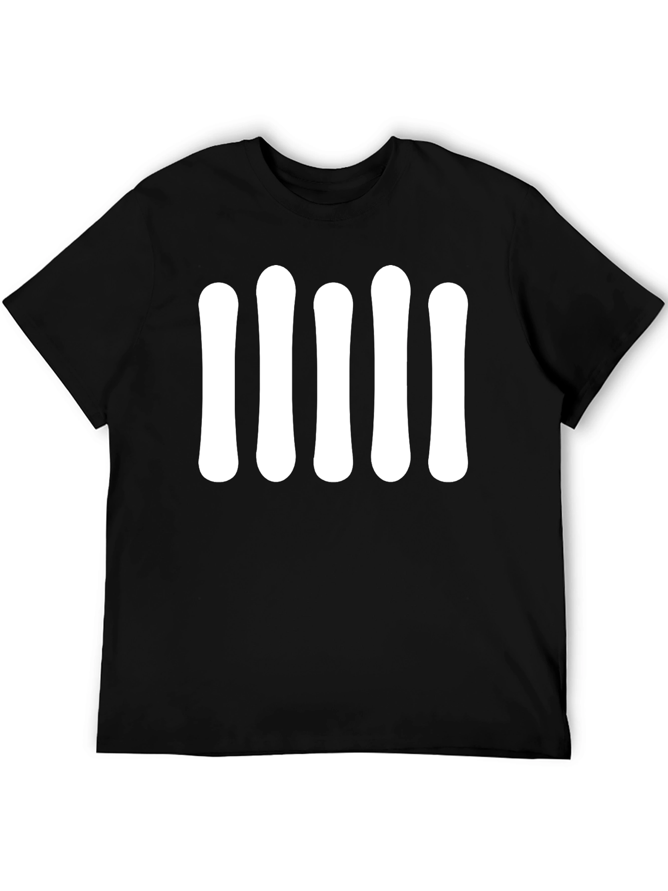 Black T-Shirt with Bold White Graphic