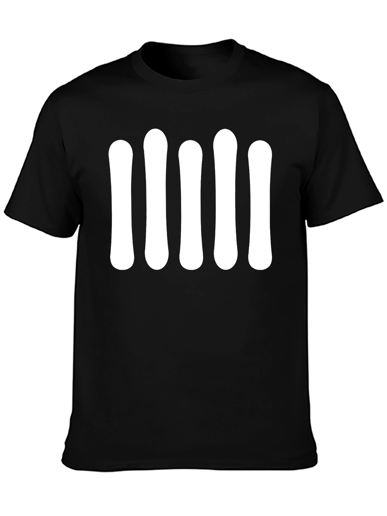 Black T-Shirt with Bold White Graphic