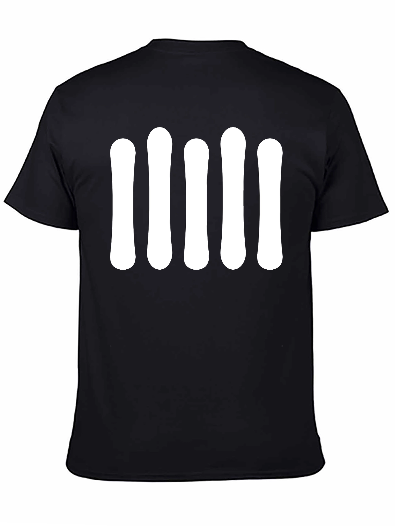 Black T-Shirt with Bold White Graphic