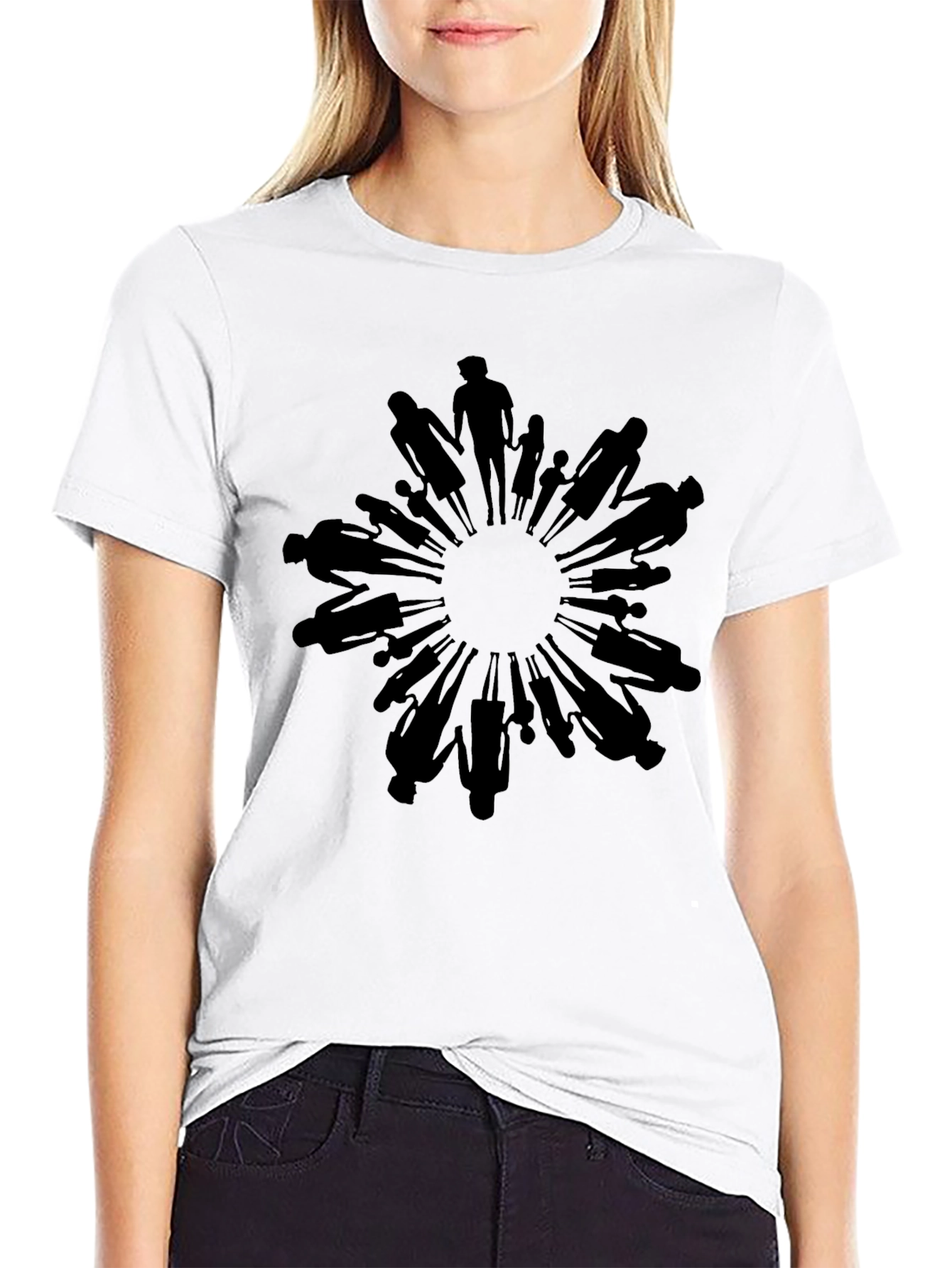 Unity Circle Graphic Tee - Black Crew Neck