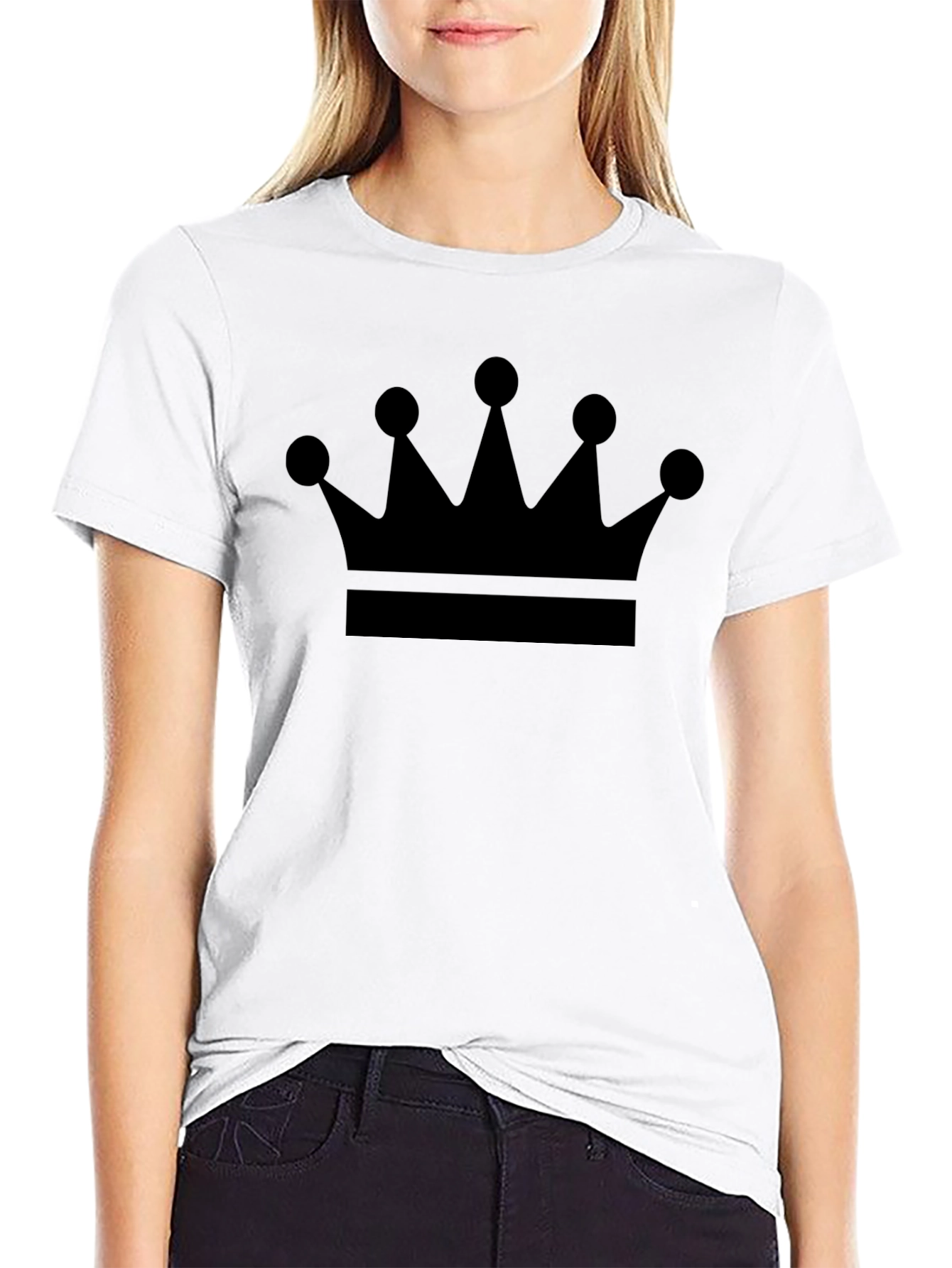 Crown Graphic Print Mens Black T-Shirt
