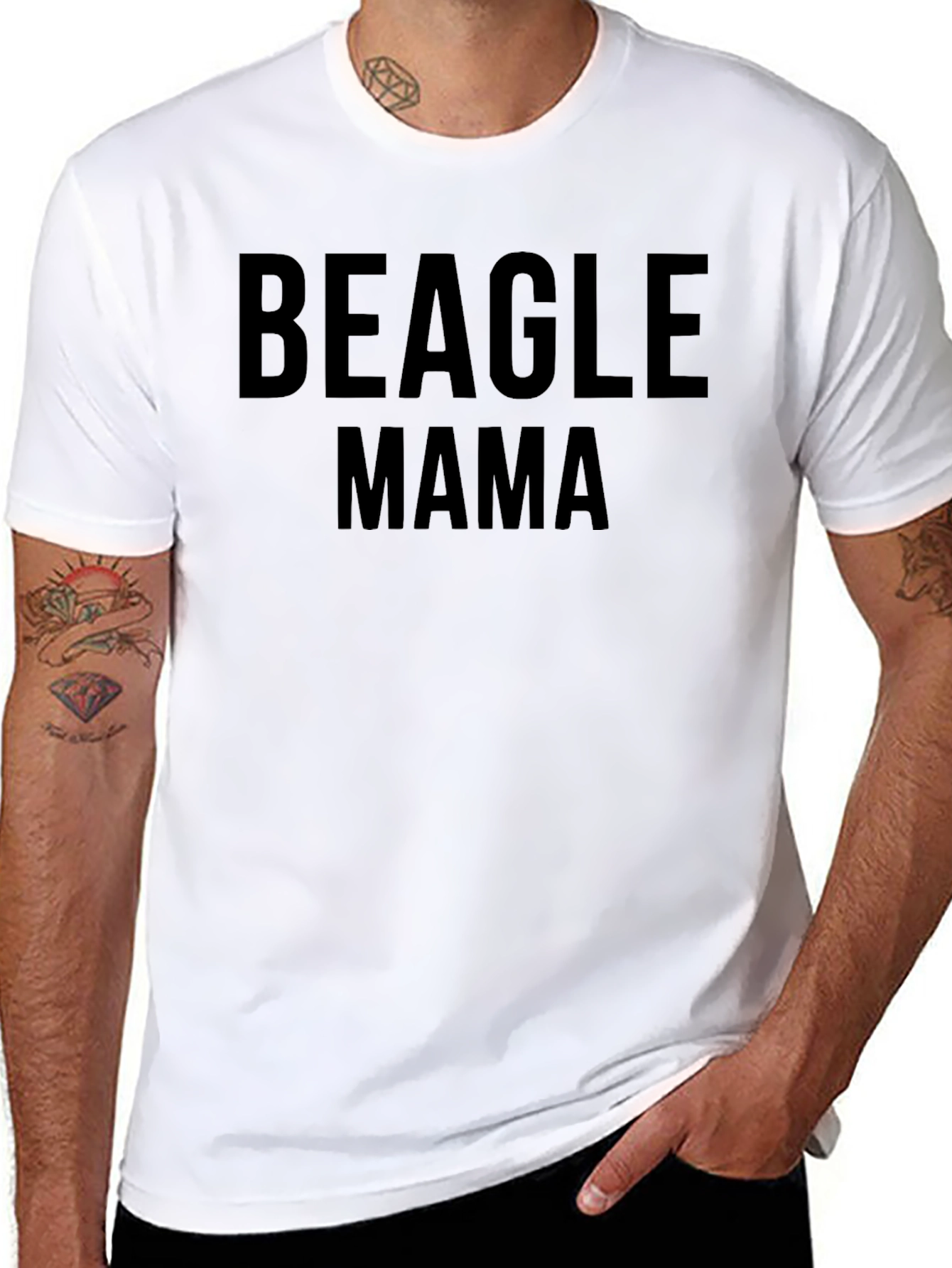Beagle Mama Black T-Shirt - Dog Lover Tee
