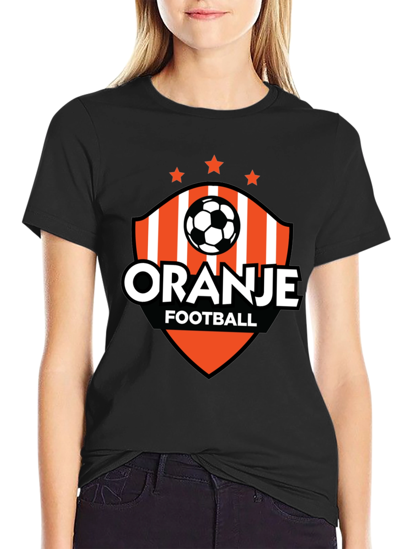Oranje Football Black Graphic Tee