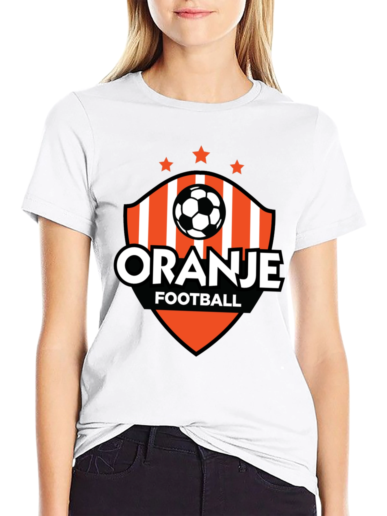 Oranje Football Black Graphic Tee
