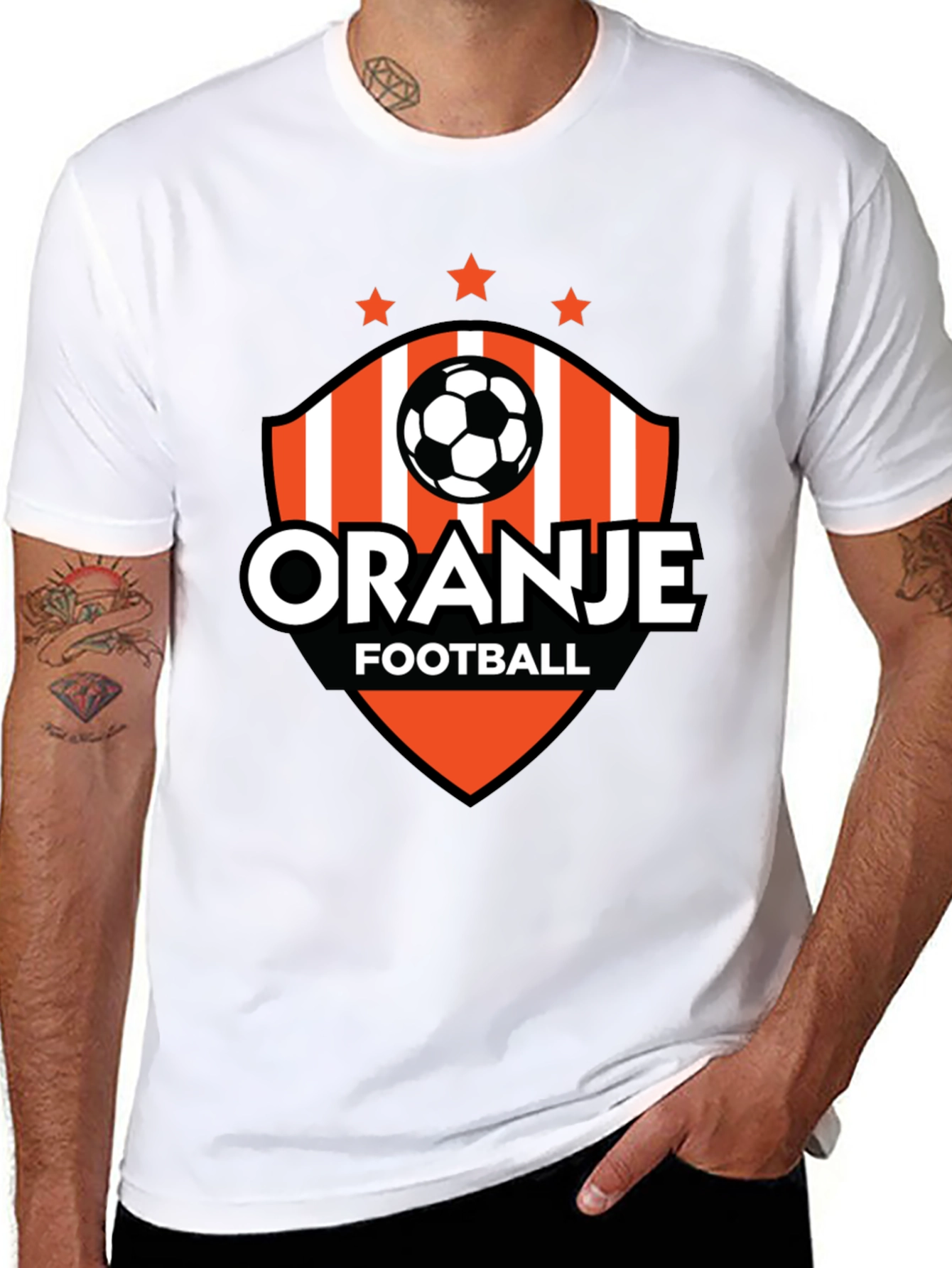 Oranje Football Black Graphic Tee