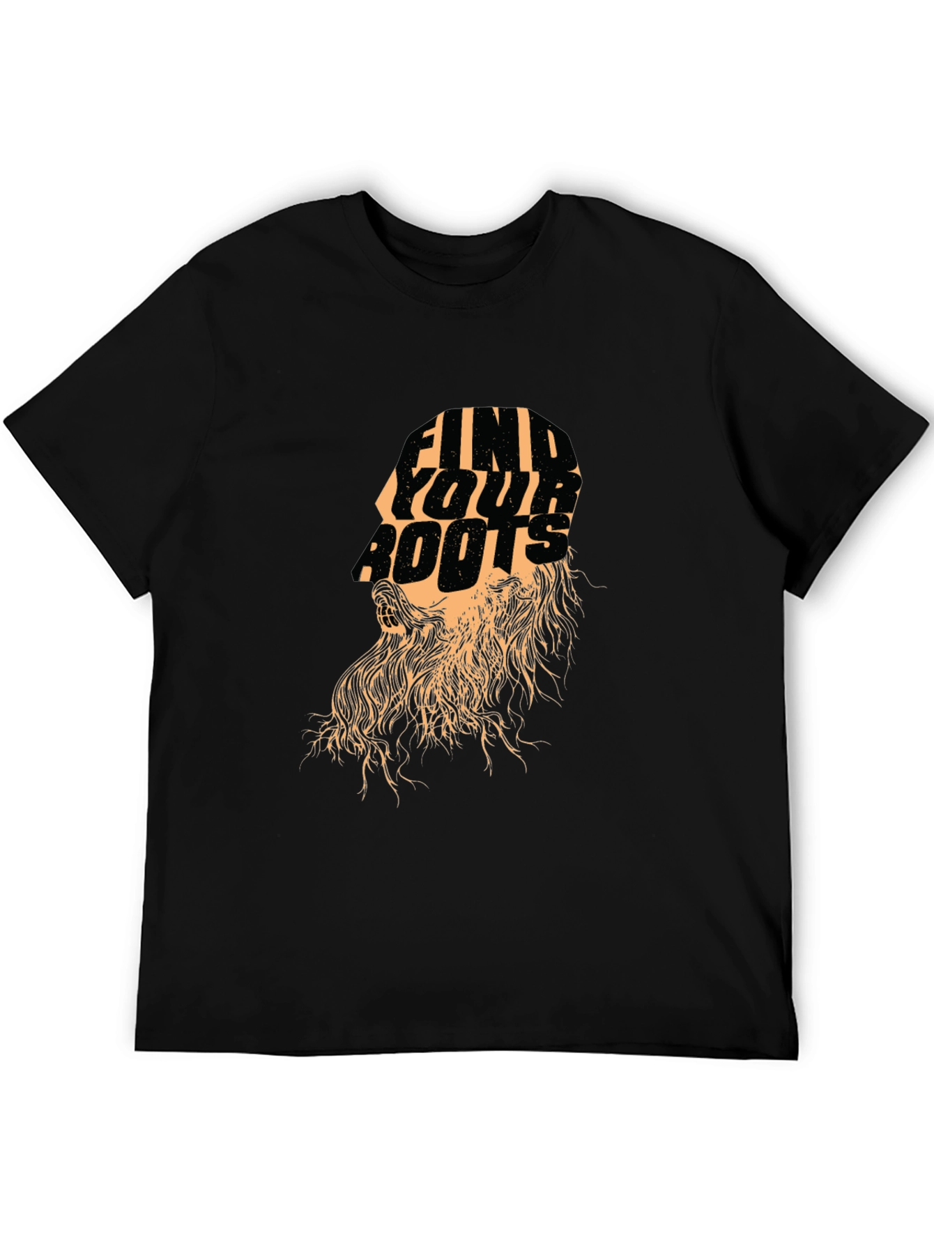 Find Your Roots Graphic Black T-Shirt