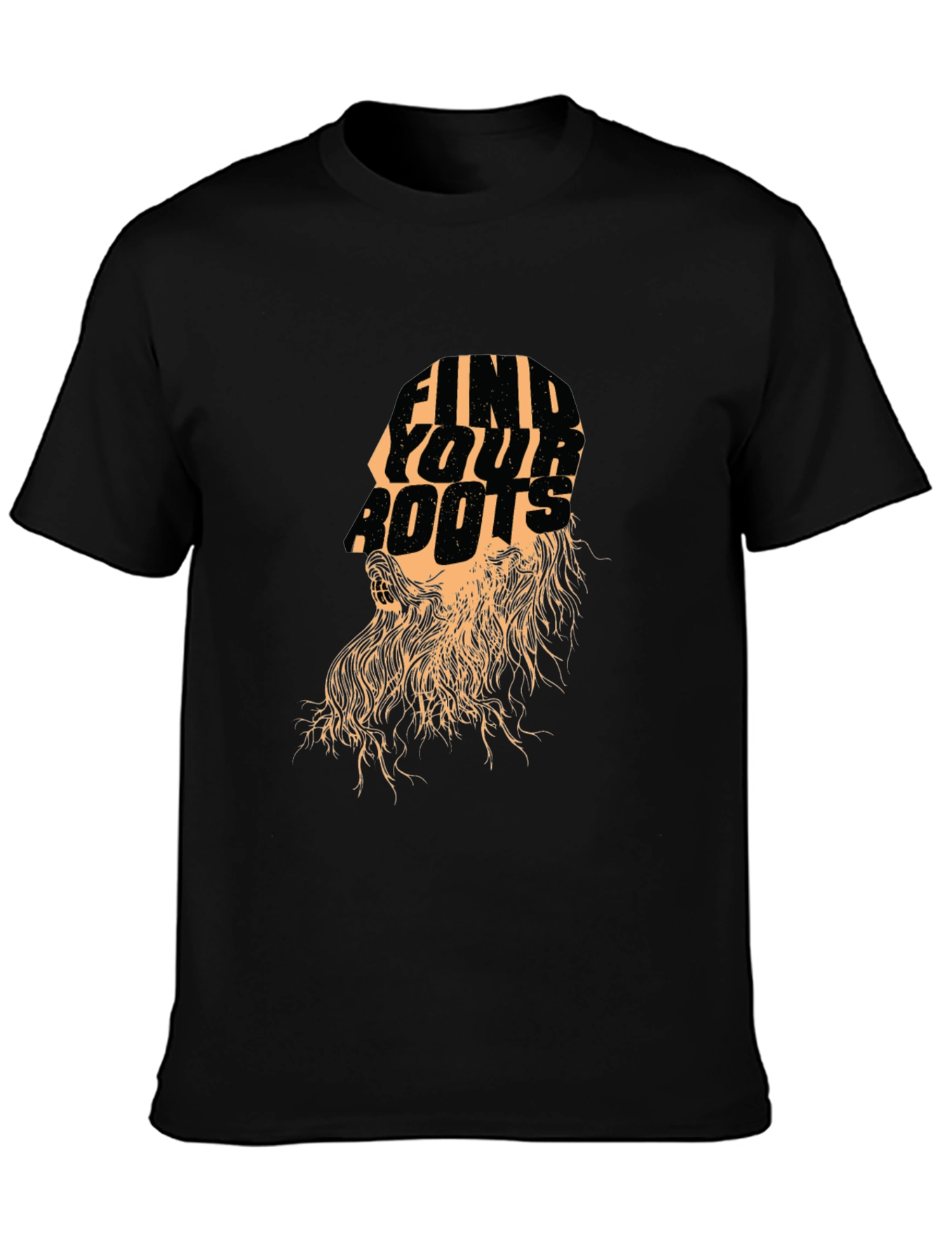 Find Your Roots Graphic Black T-Shirt