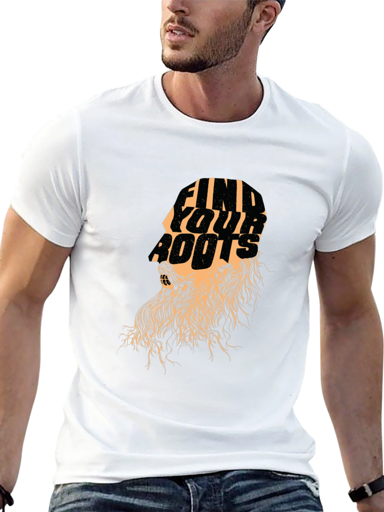 Find Your Roots Graphic Black T-Shirt