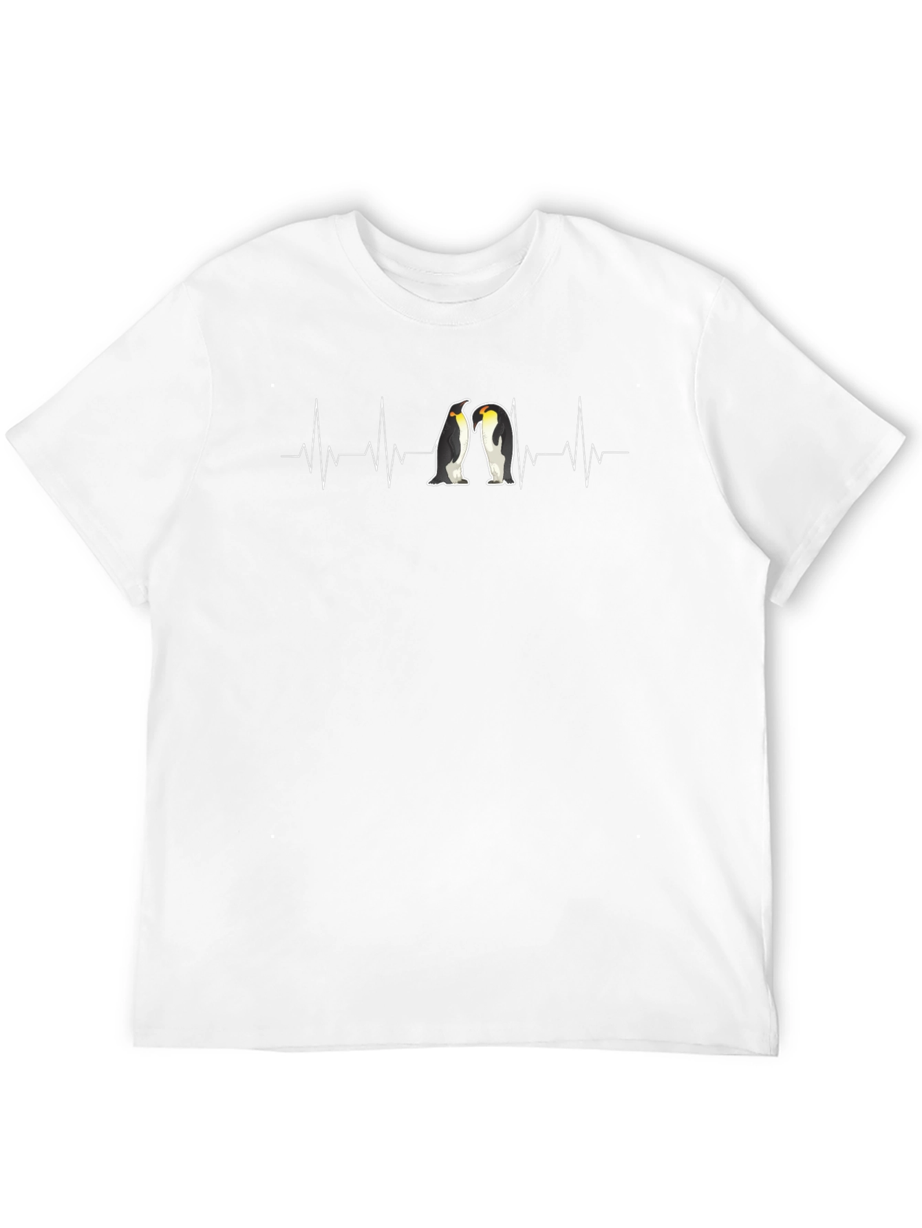 Penguin Heartbeat Graphic Tee - Black