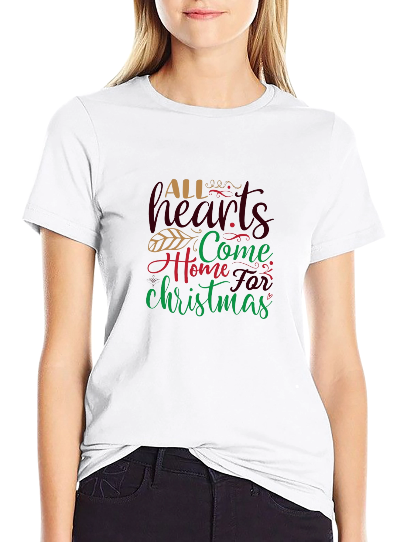 Christmas Graphic Tee - All Hearts Come Home