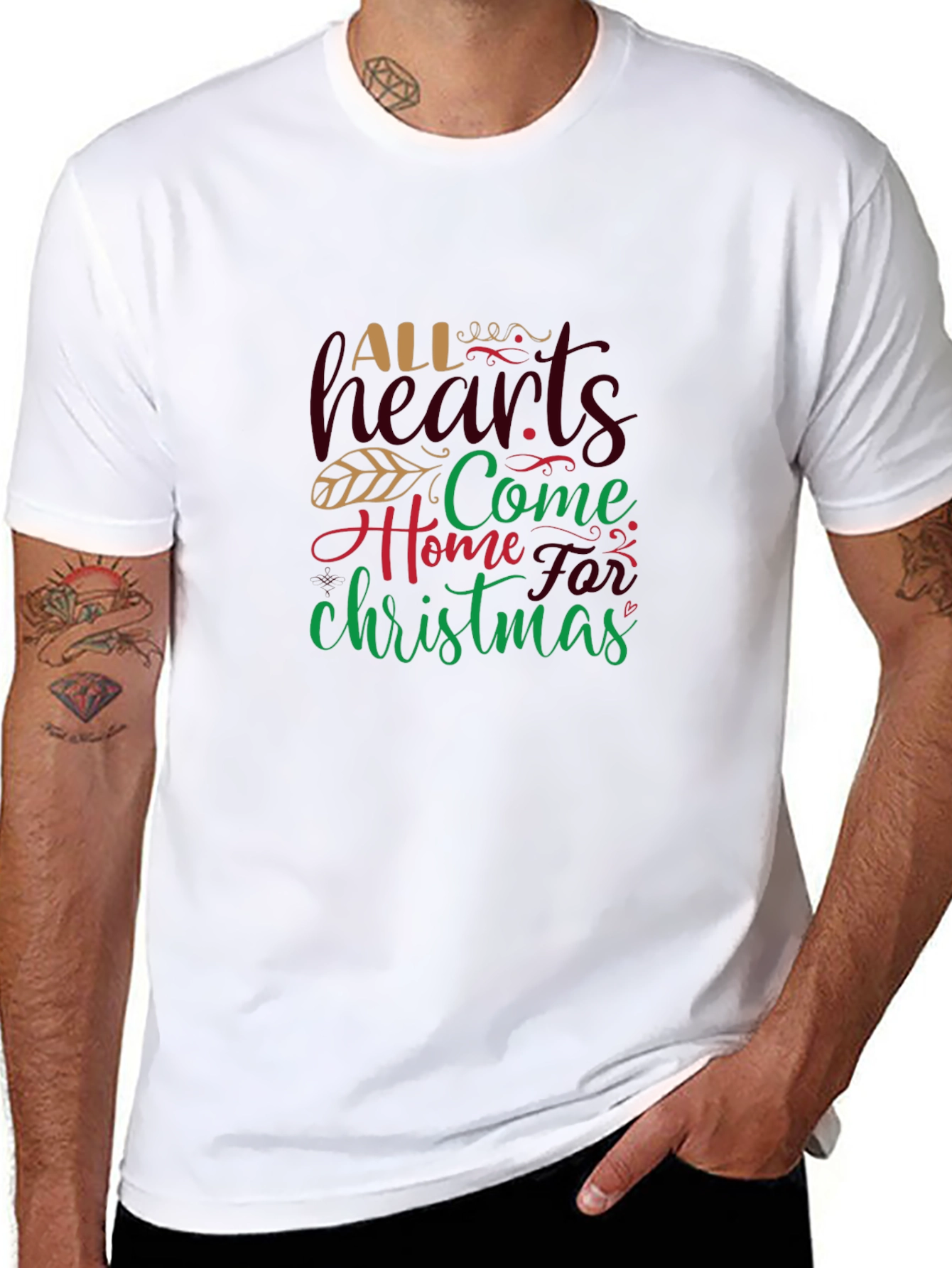 Christmas Graphic Tee - All Hearts Come Home