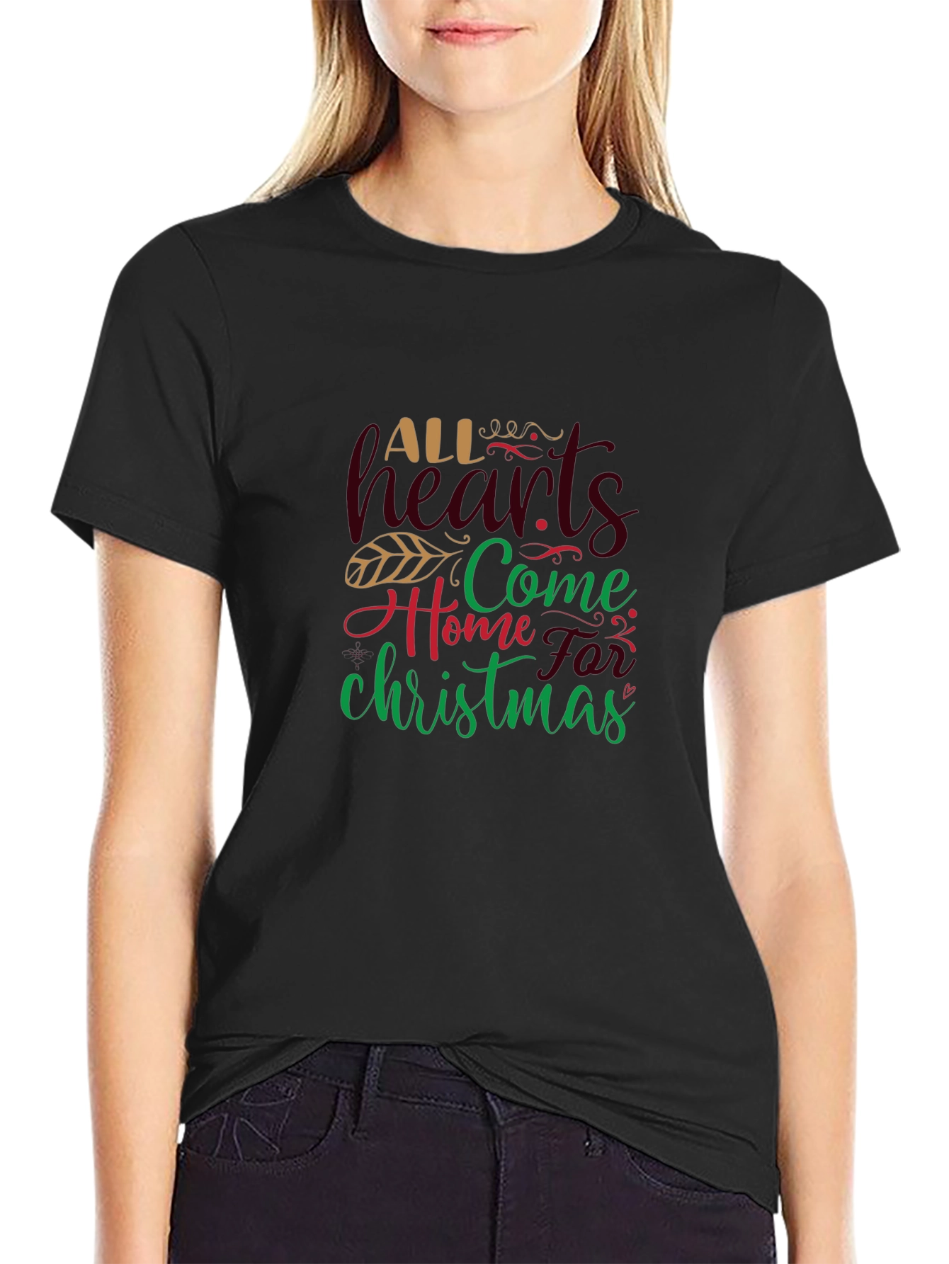 Christmas Graphic Tee - All Hearts Come Home