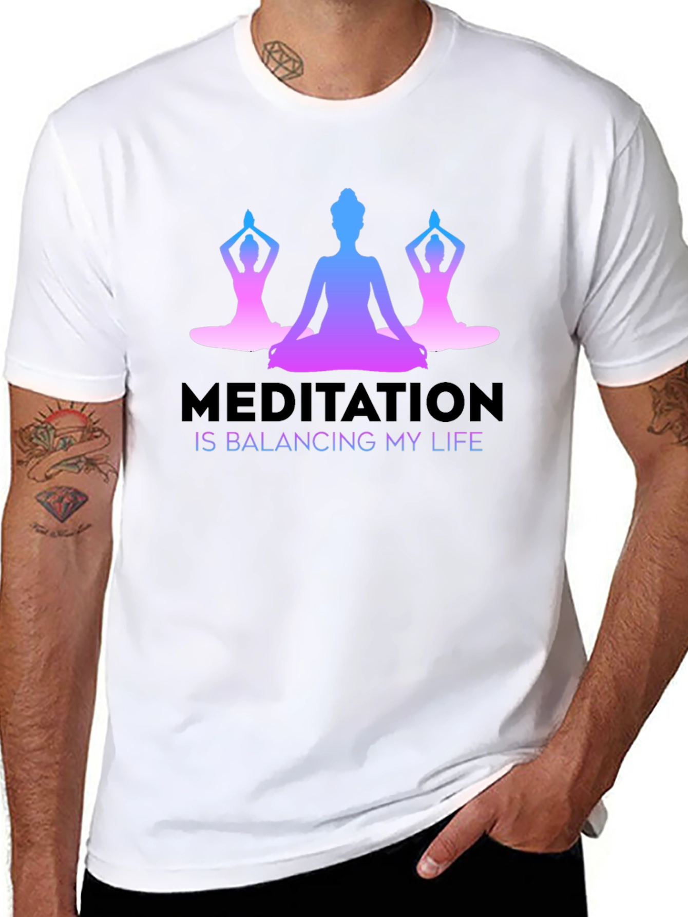 Meditation Balancing Life Graphic T-Shirt