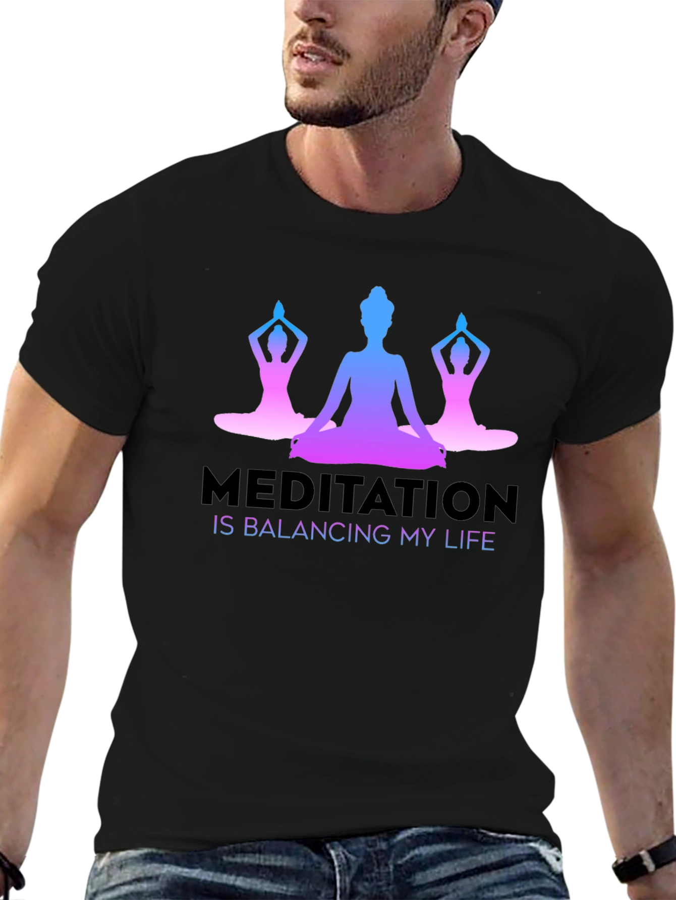 Meditation Balancing Life Graphic T-Shirt