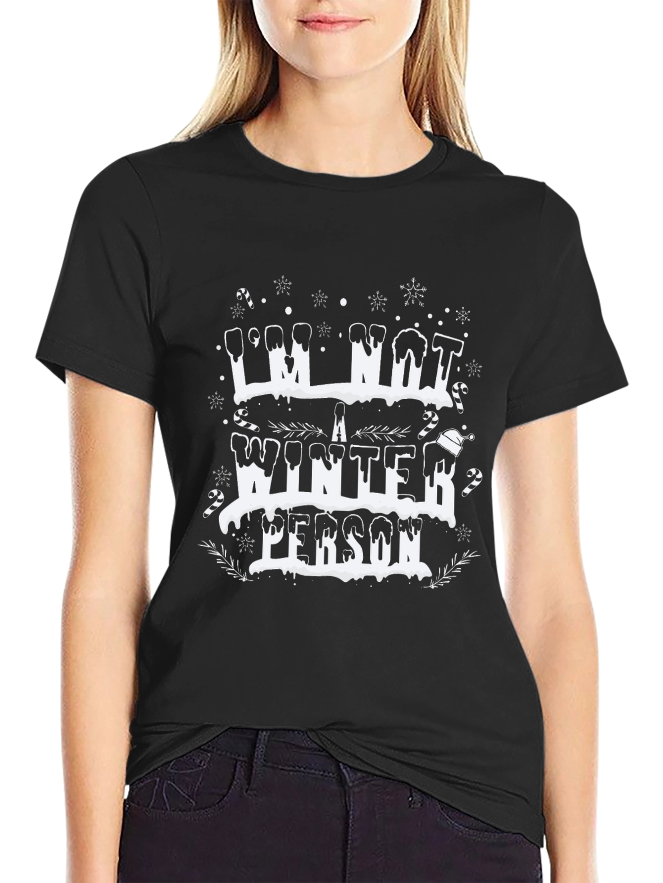 Im Not a Winter Person Black Graphic Tee