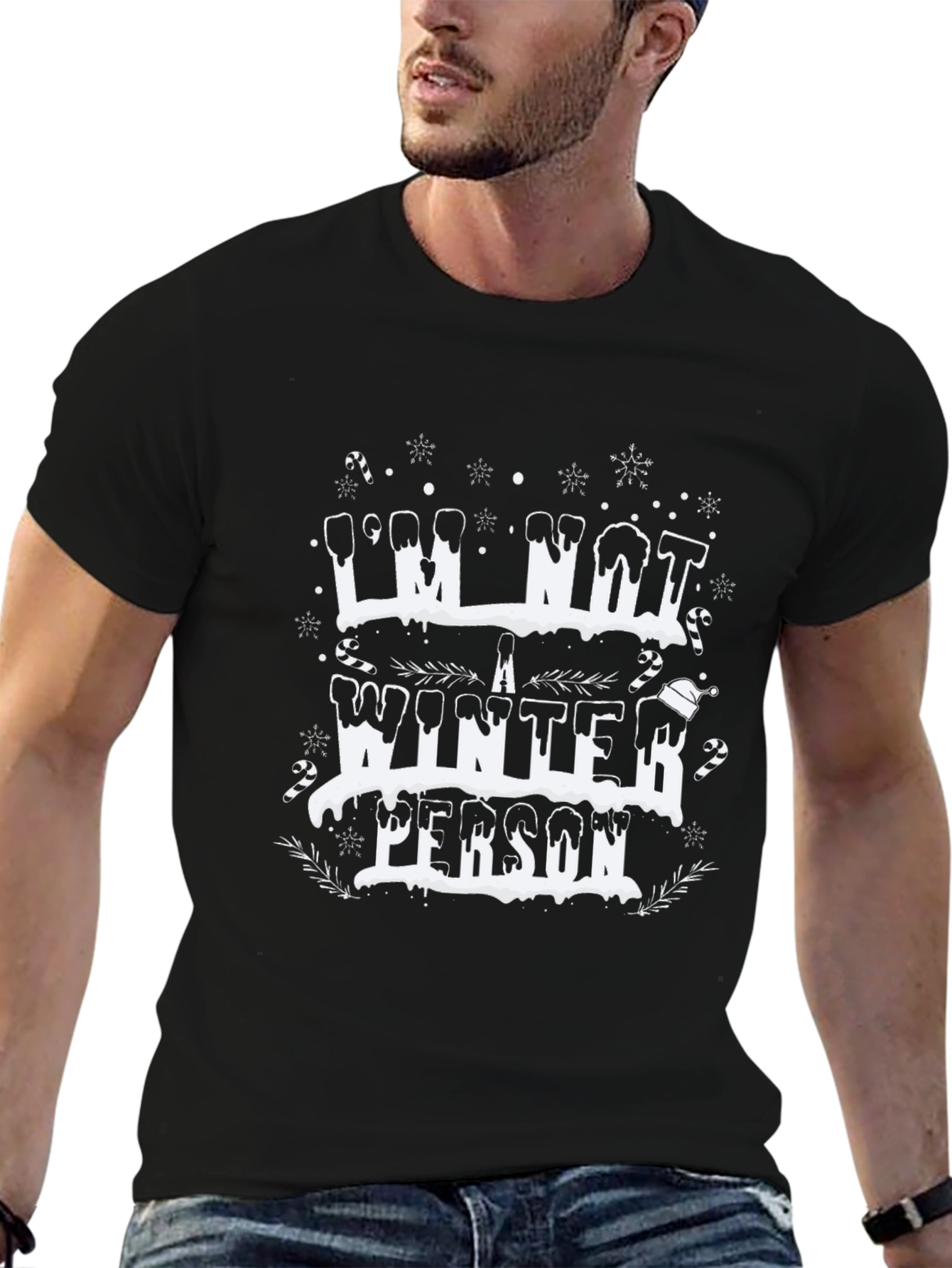 Im Not a Winter Person Black Graphic Tee