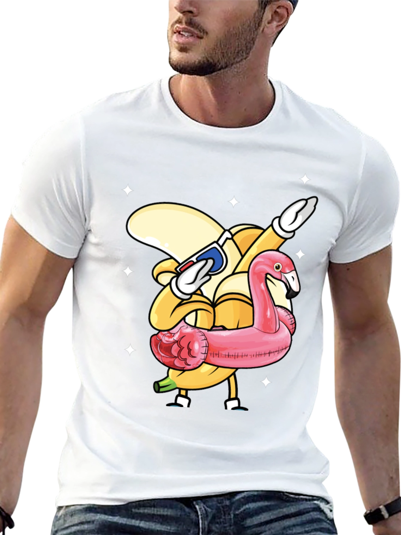 Fun Banana Flamingo T-Shirt