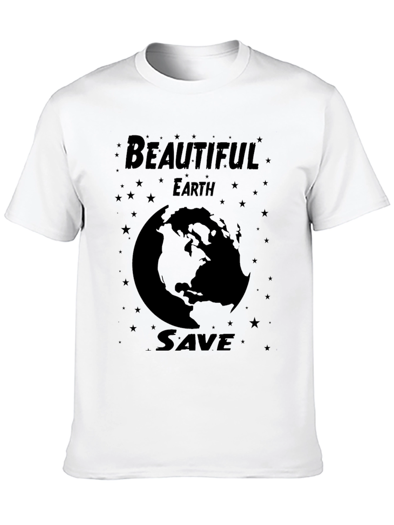 Beautiful Earth Save Globe Graphic T-Shirt