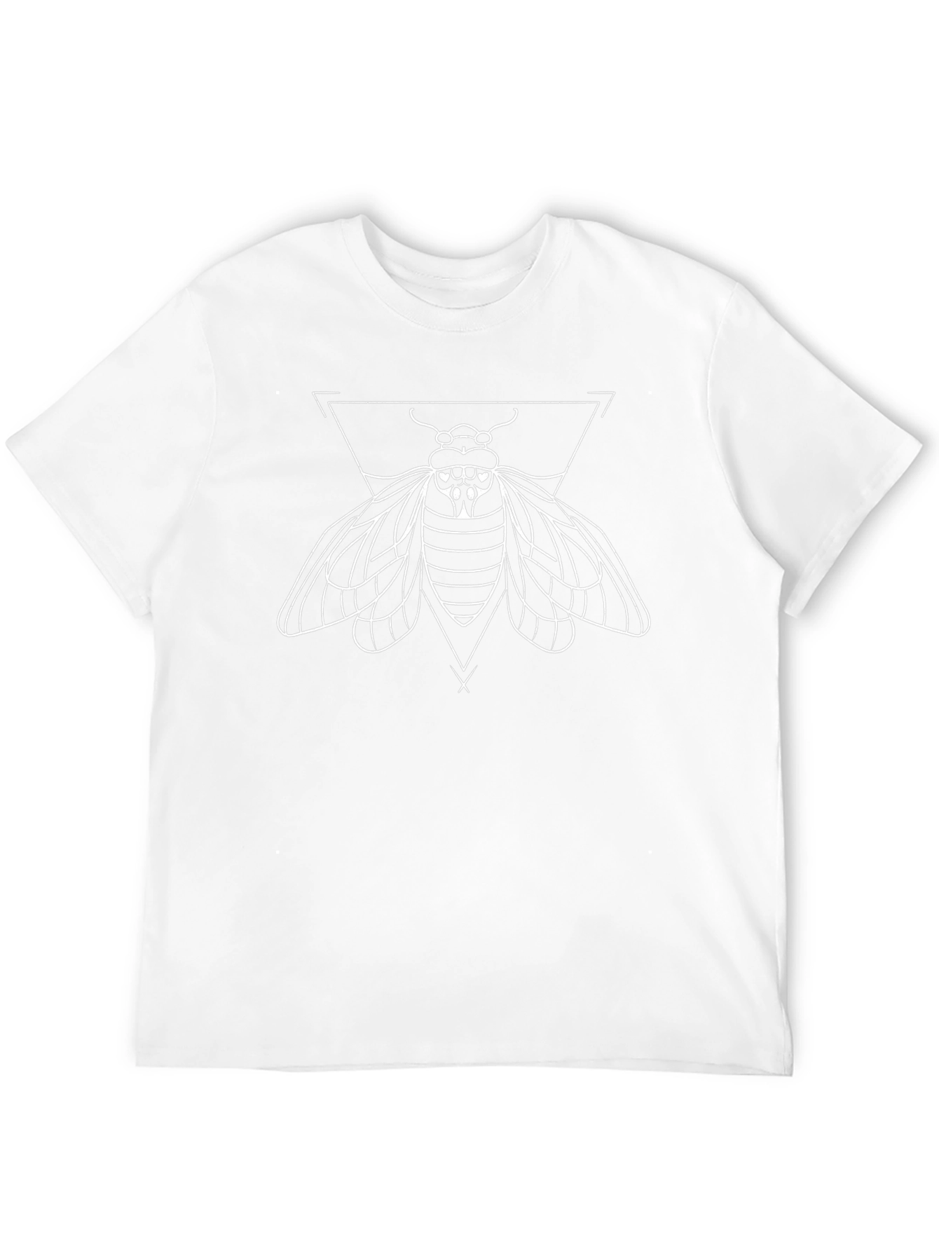 Geometric Insect Graphic Tee - Black