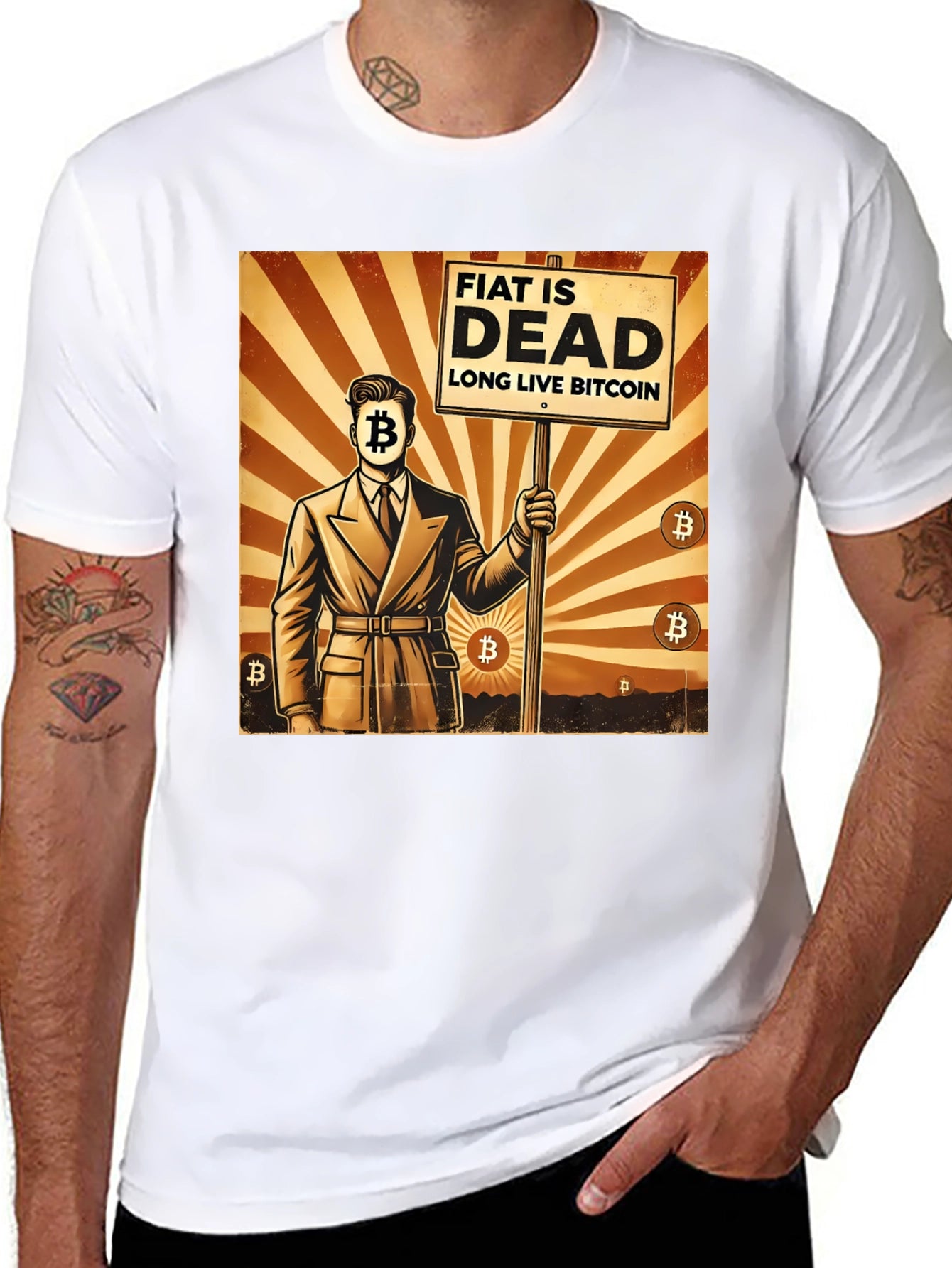Bitcoin Revolution T-Shirt: Fiat is Dead Crypto Lives On