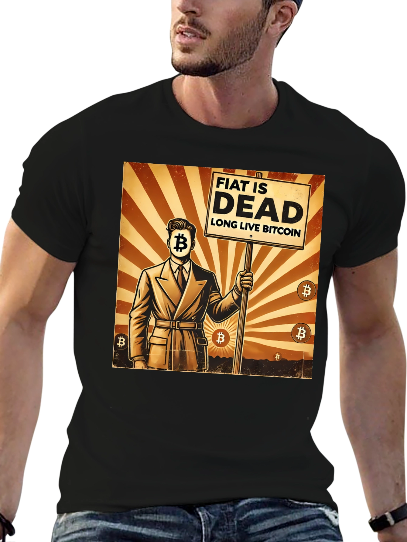 Bitcoin Revolution T-Shirt: Fiat is Dead Crypto Lives On
