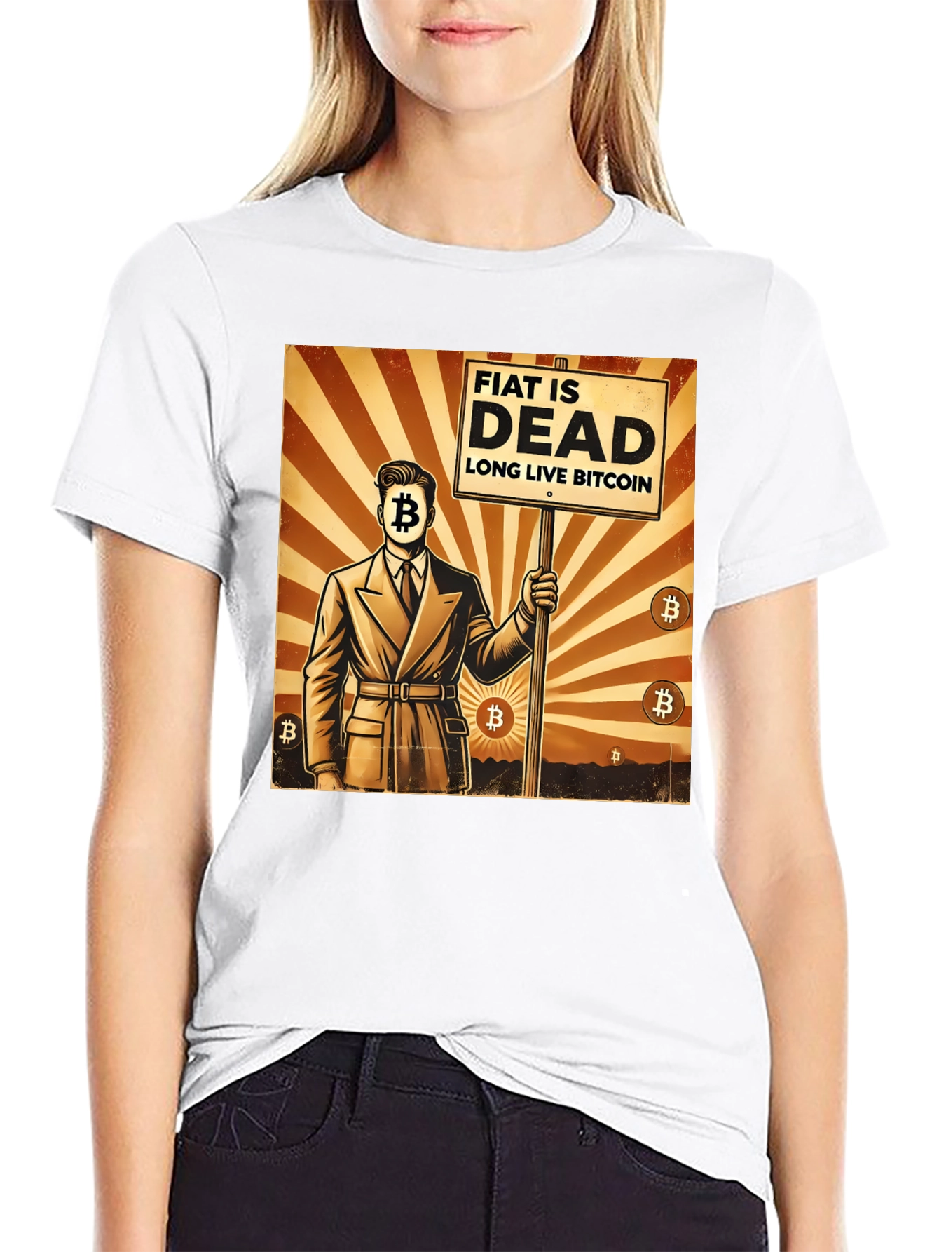 Bitcoin Revolution T-Shirt: Fiat is Dead Crypto Lives On