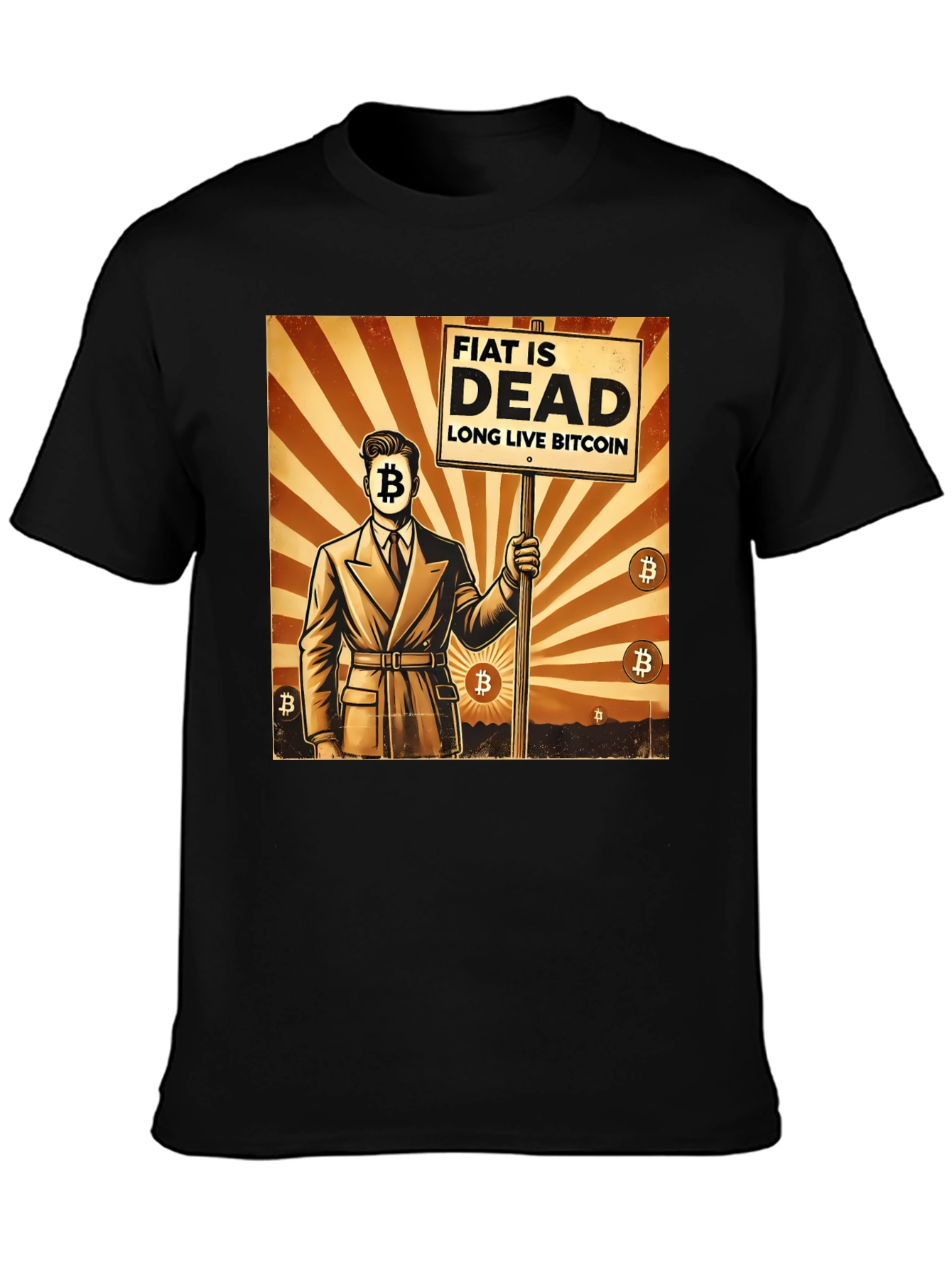 Bitcoin Revolution T-Shirt: Fiat is Dead Crypto Lives On