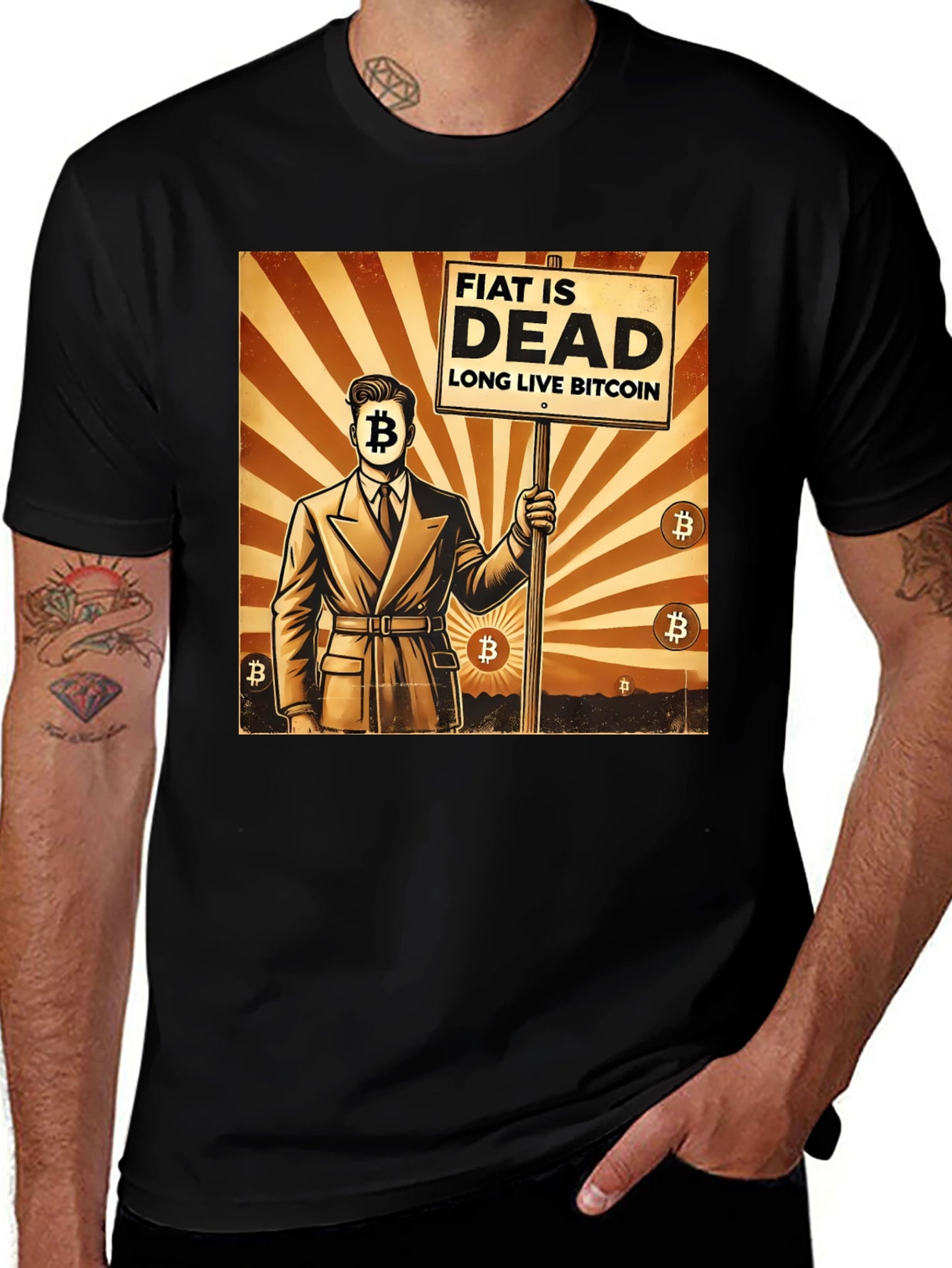 Bitcoin Revolution T-Shirt: Fiat is Dead Crypto Lives On