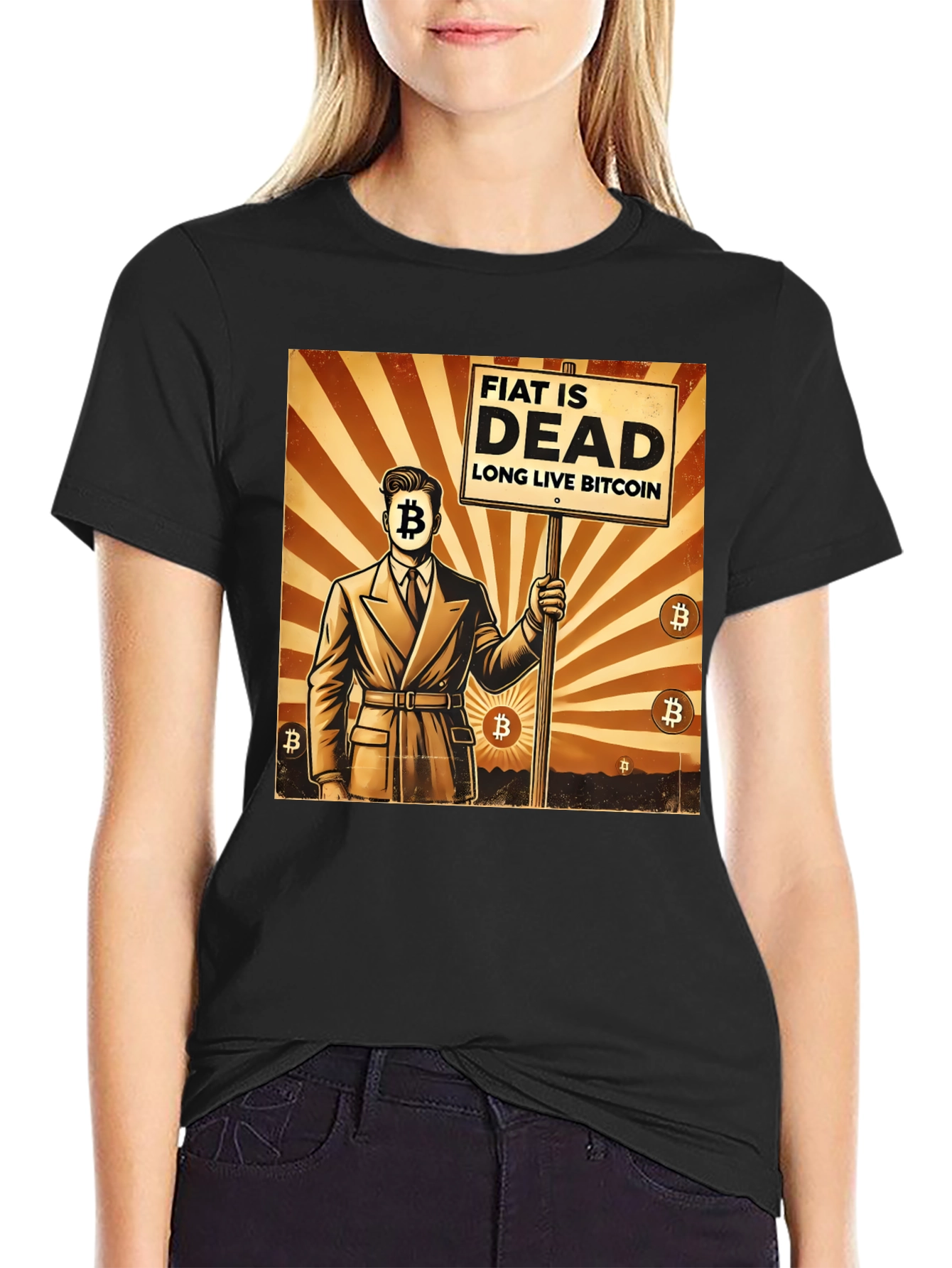 Bitcoin Revolution T-Shirt: Fiat is Dead Crypto Lives On