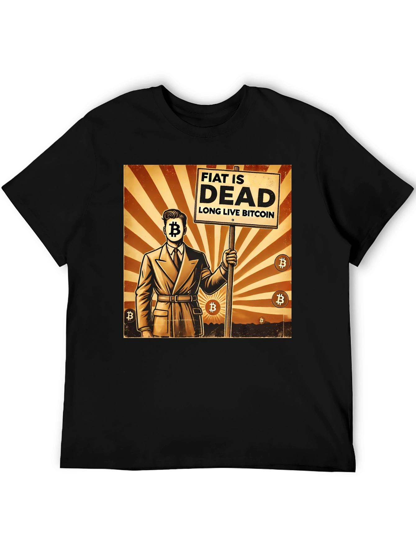 Bitcoin Revolution T-Shirt: Fiat is Dead Crypto Lives On