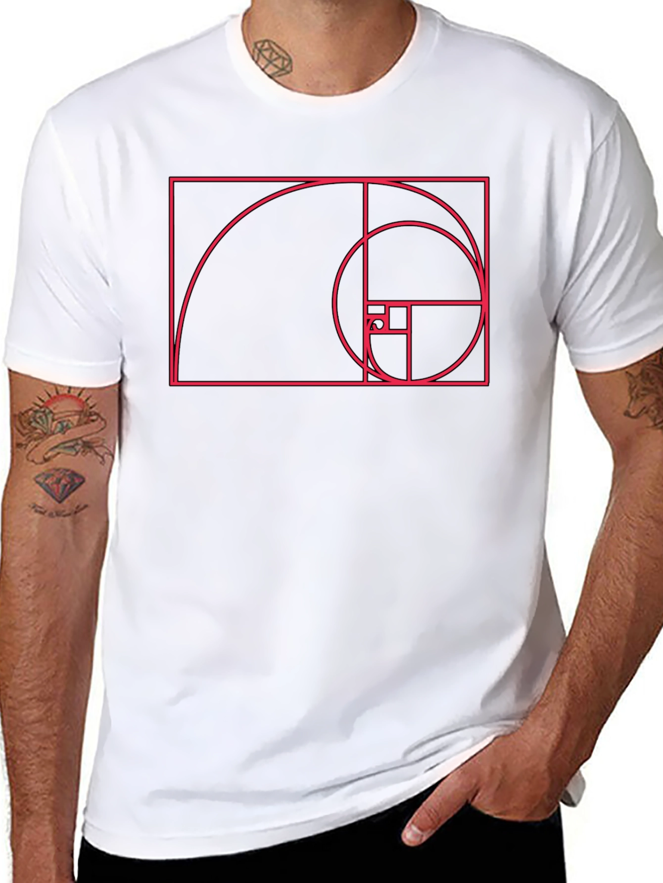 Fibonacci Sequence Graphic Tee - Stylish Math Design