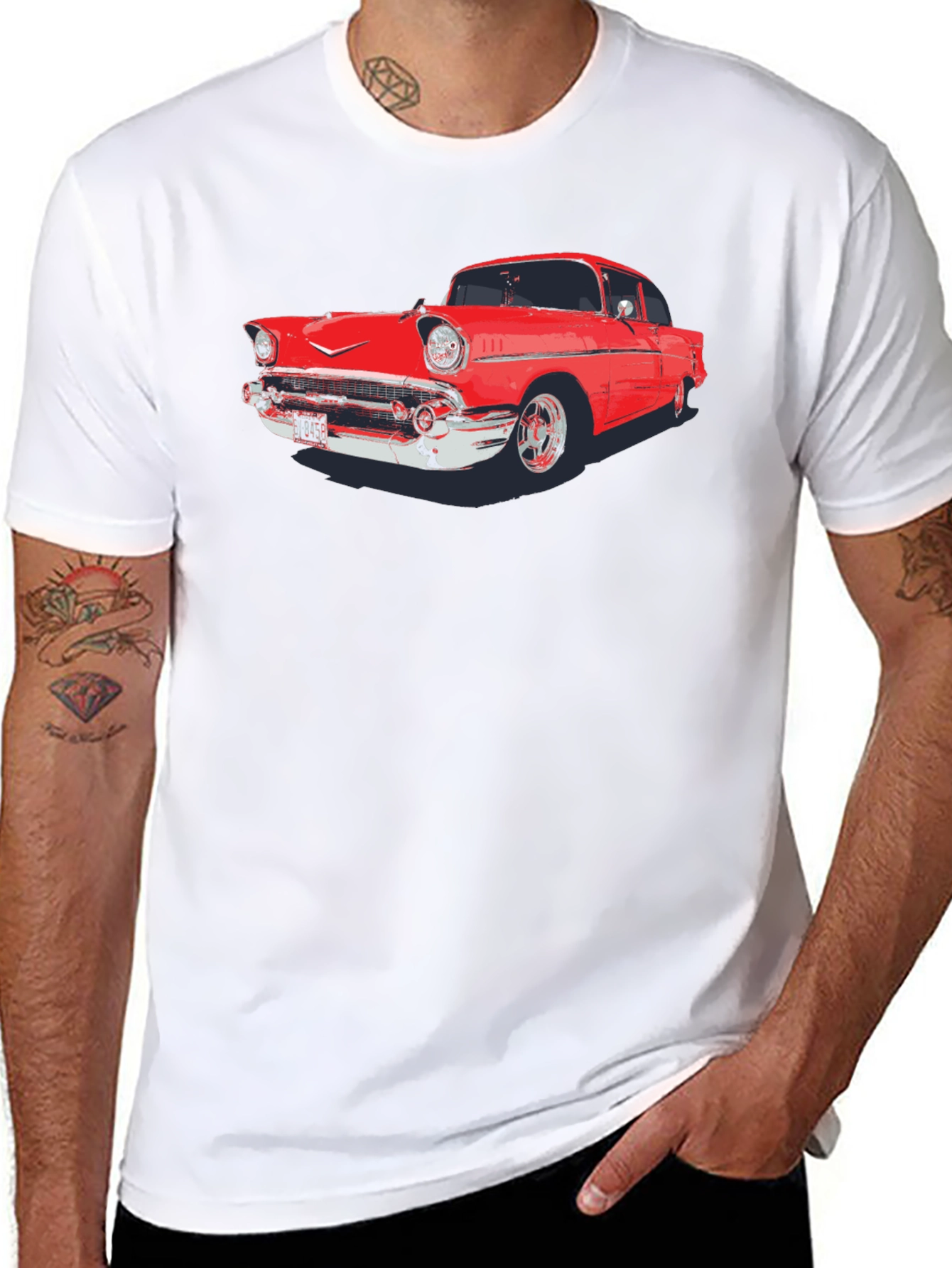 Classic Car Graphic T-Shirt - Retro Style