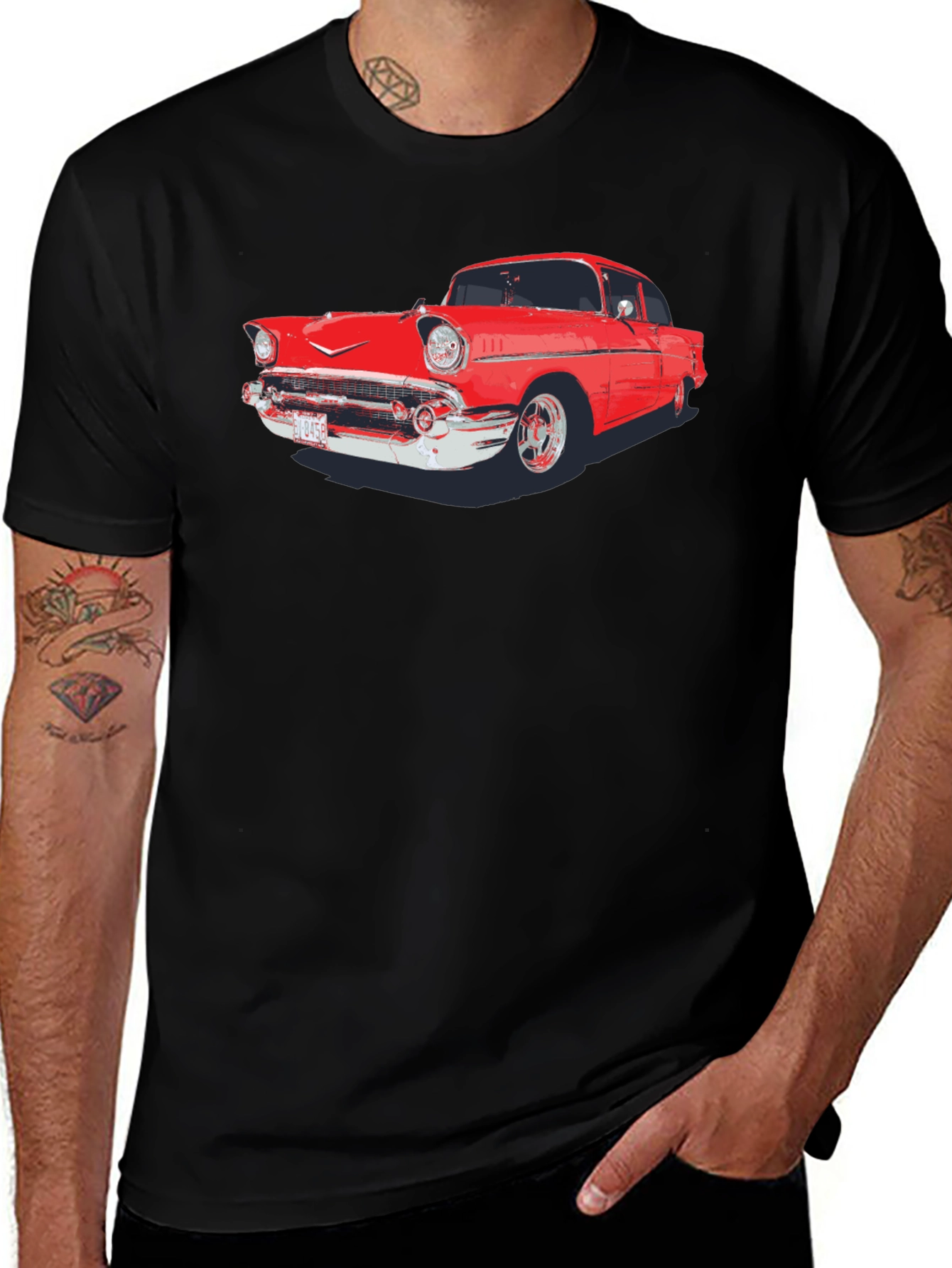 Classic Car Graphic T-Shirt - Retro Style