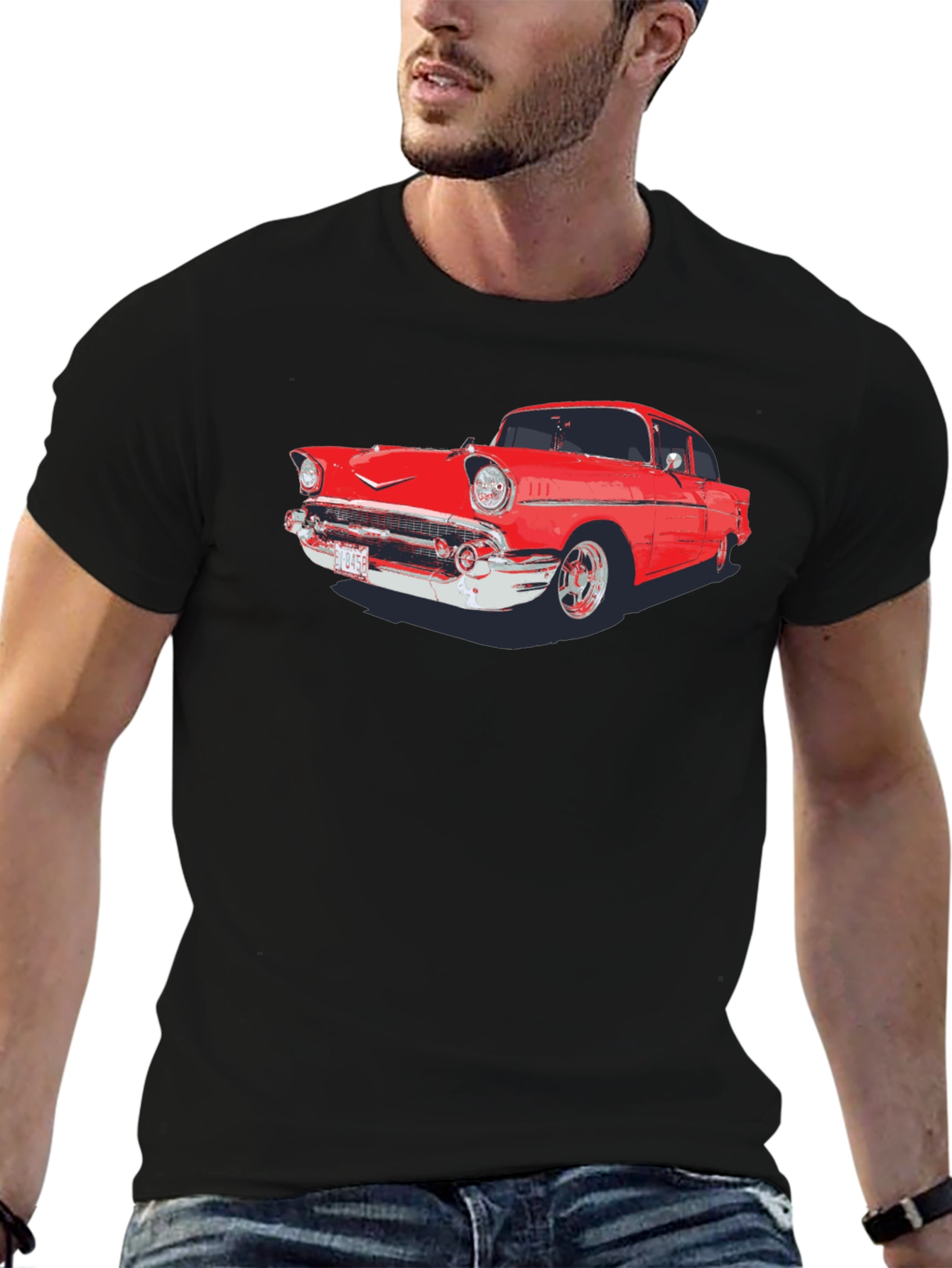 Classic Car Graphic T-Shirt - Retro Style