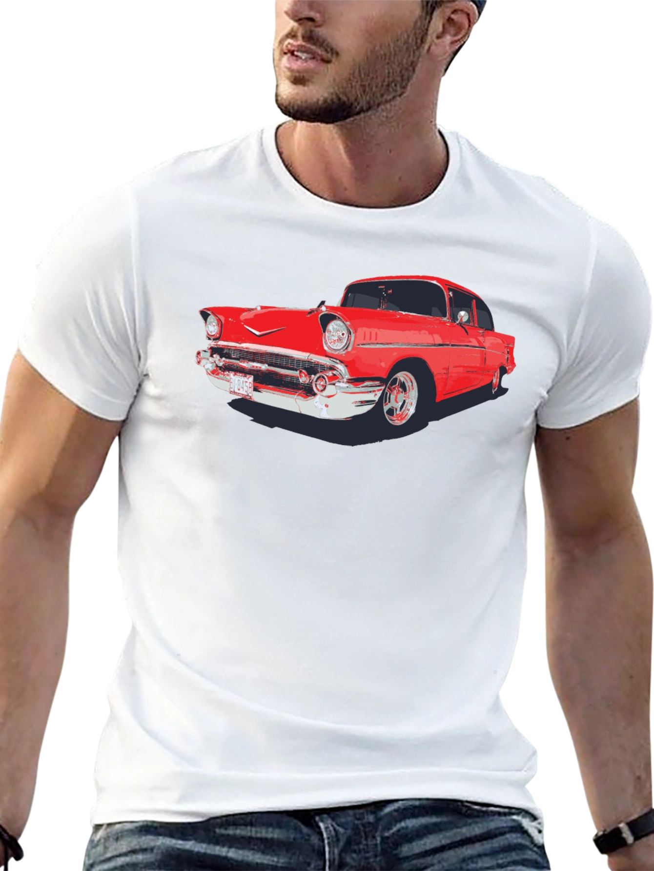 Classic Car Graphic T-Shirt - Retro Style