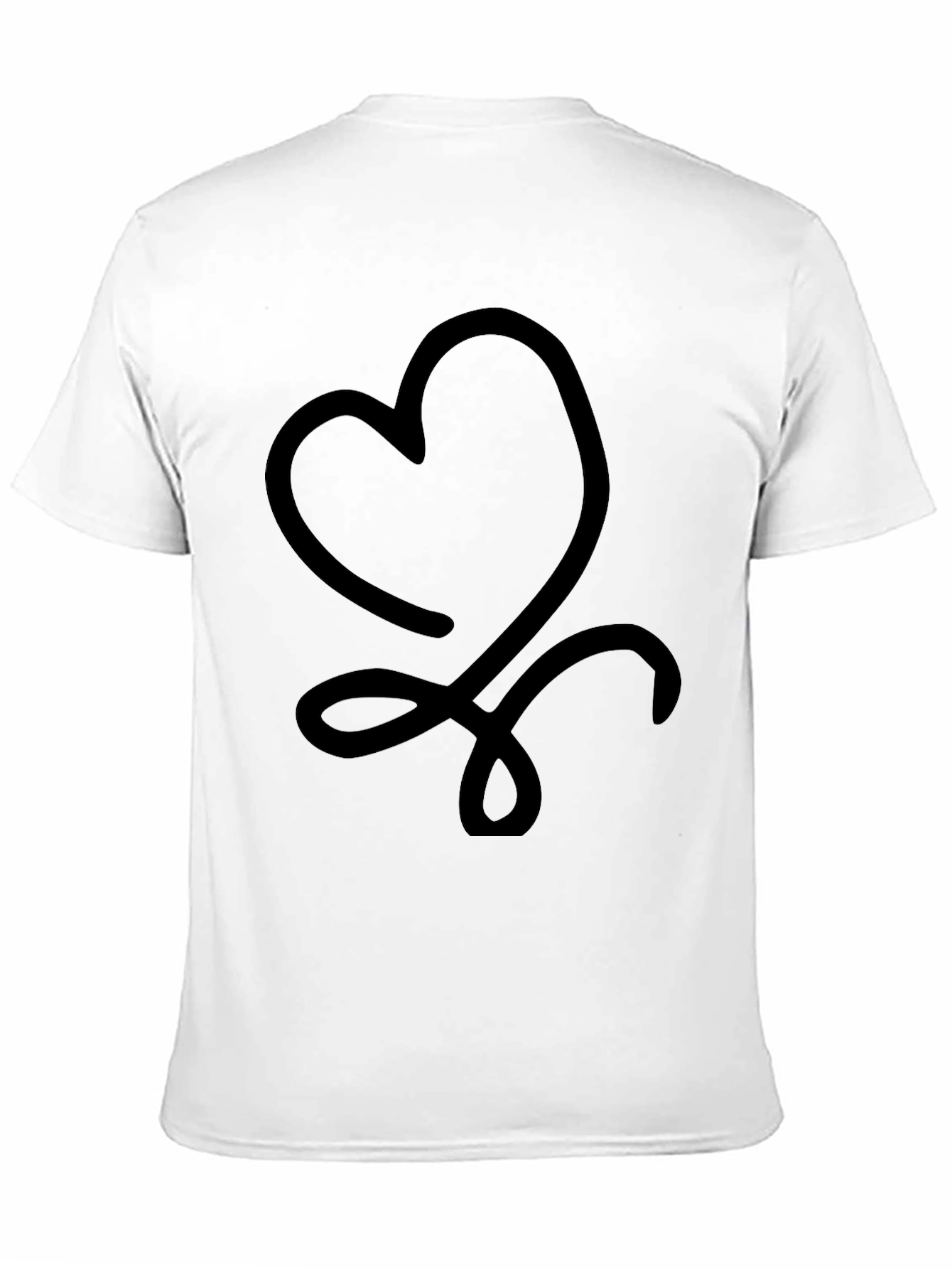 Heart Knot Graphic Black T-Shirt