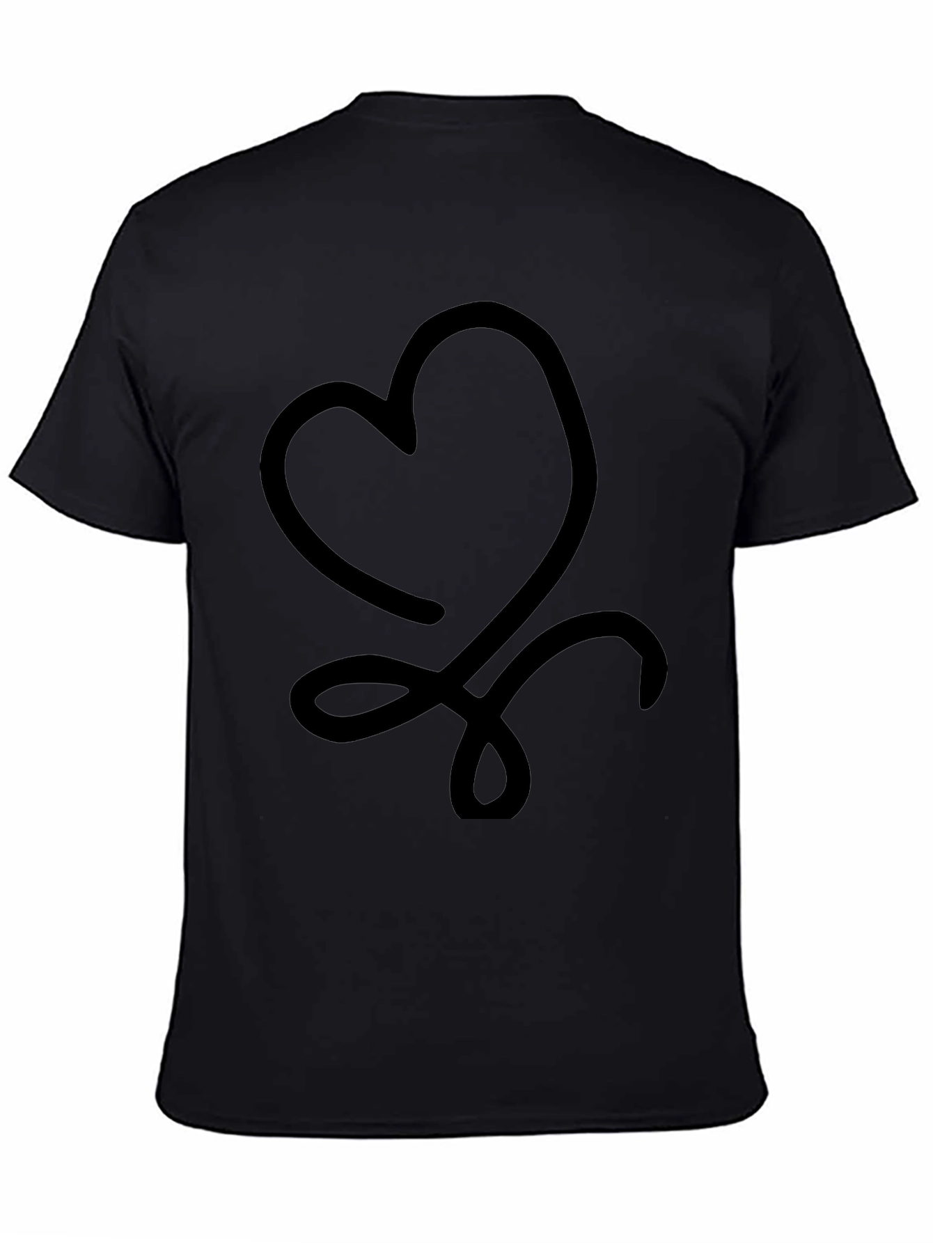 Heart Knot Graphic Black T-Shirt