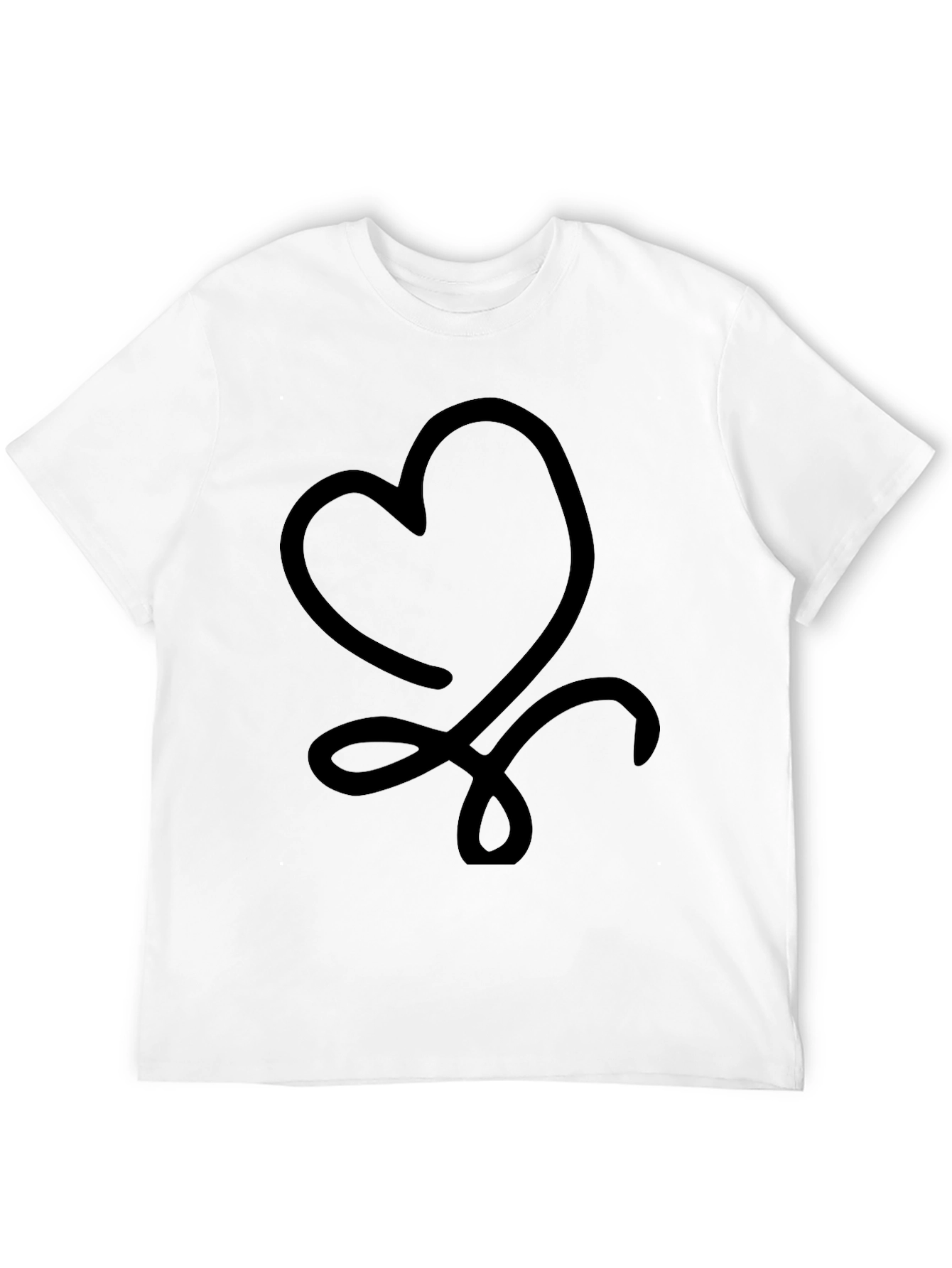 Heart Knot Graphic Black T-Shirt