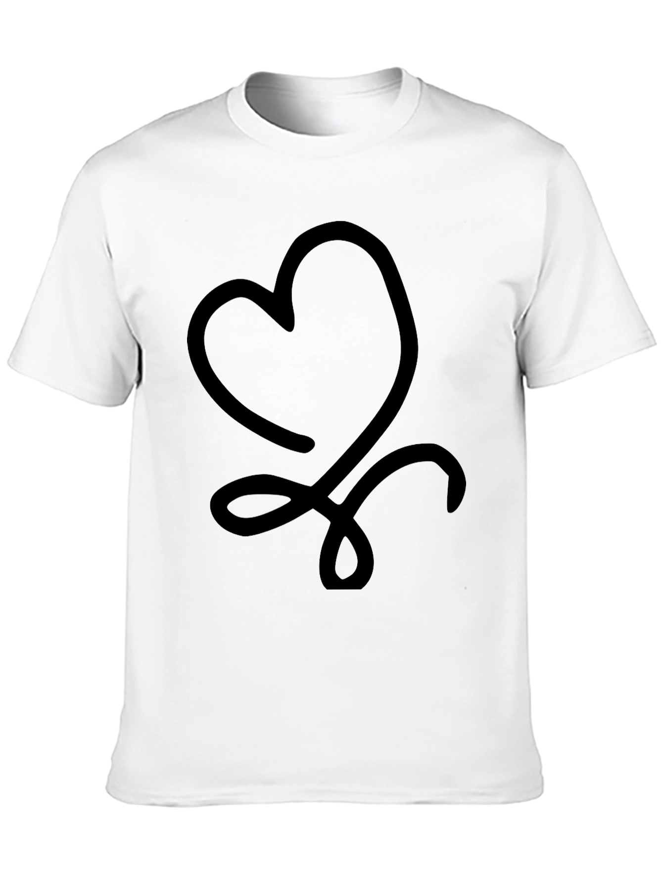 Heart Knot Graphic Black T-Shirt