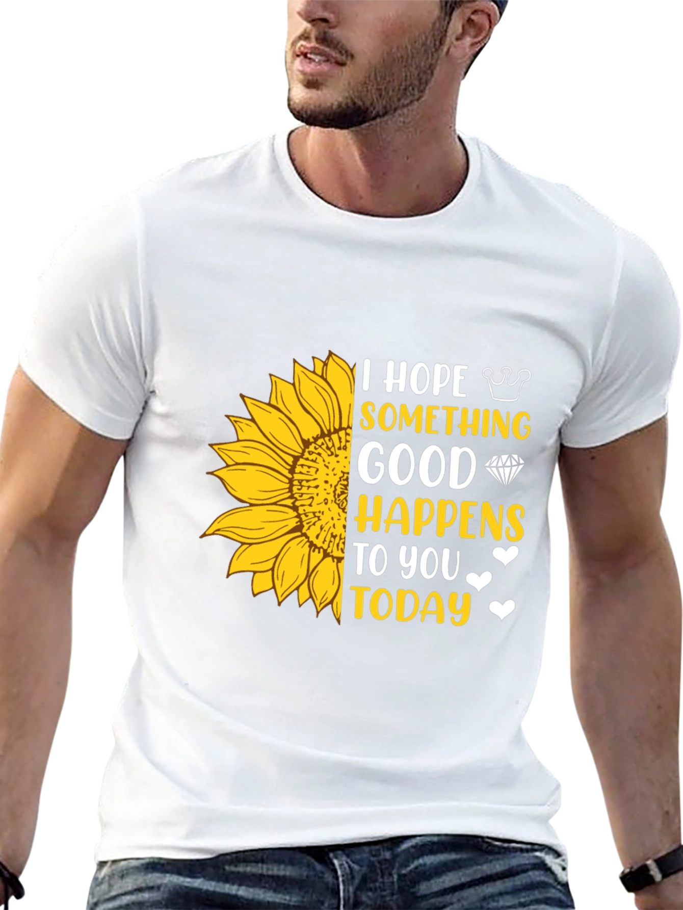 Sunflower Graphic T-Shirt - Hope Something Good Happens