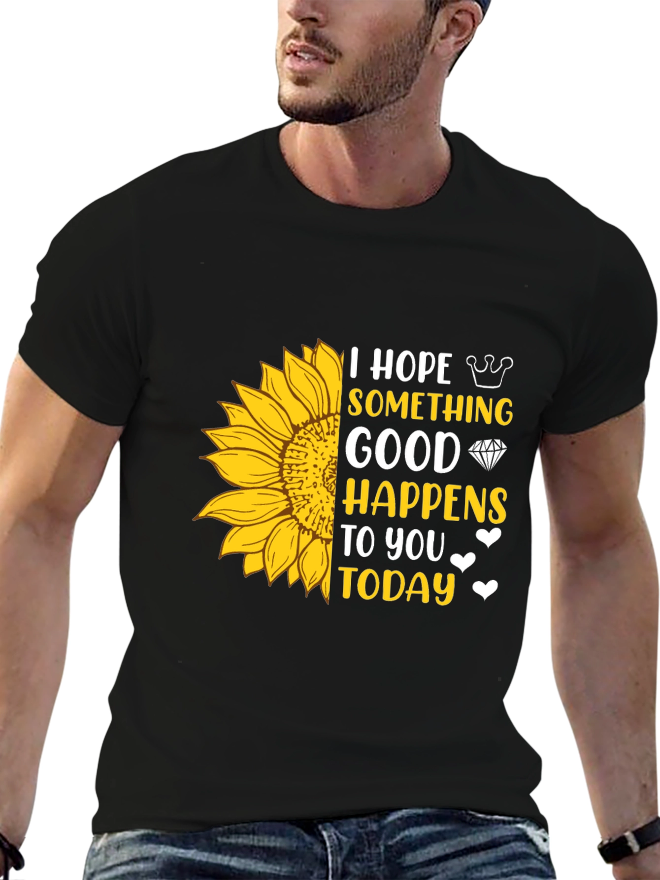 Sunflower Graphic T-Shirt - Hope Something Good Happens