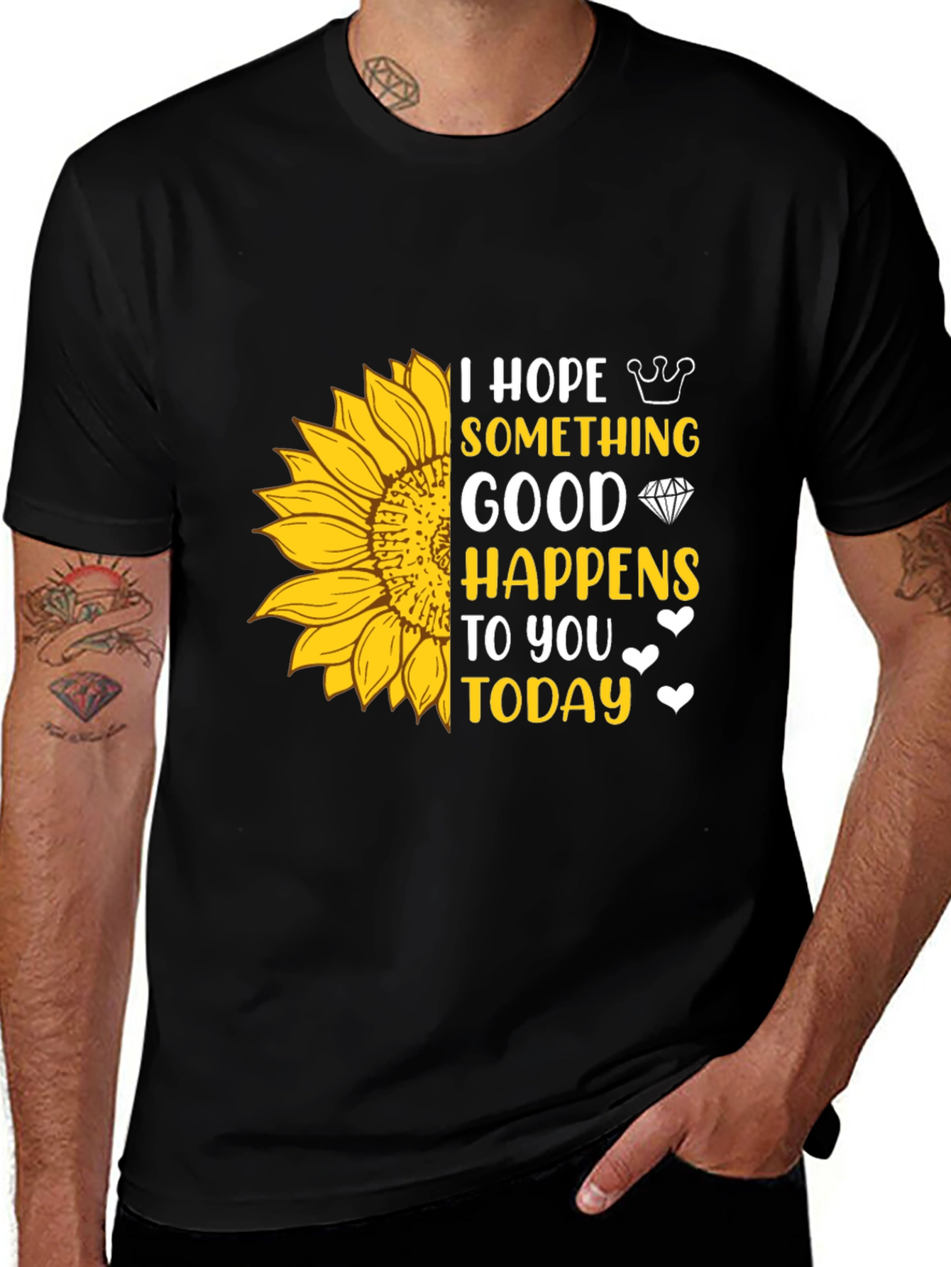 Sunflower Graphic T-Shirt - Hope Something Good Happens
