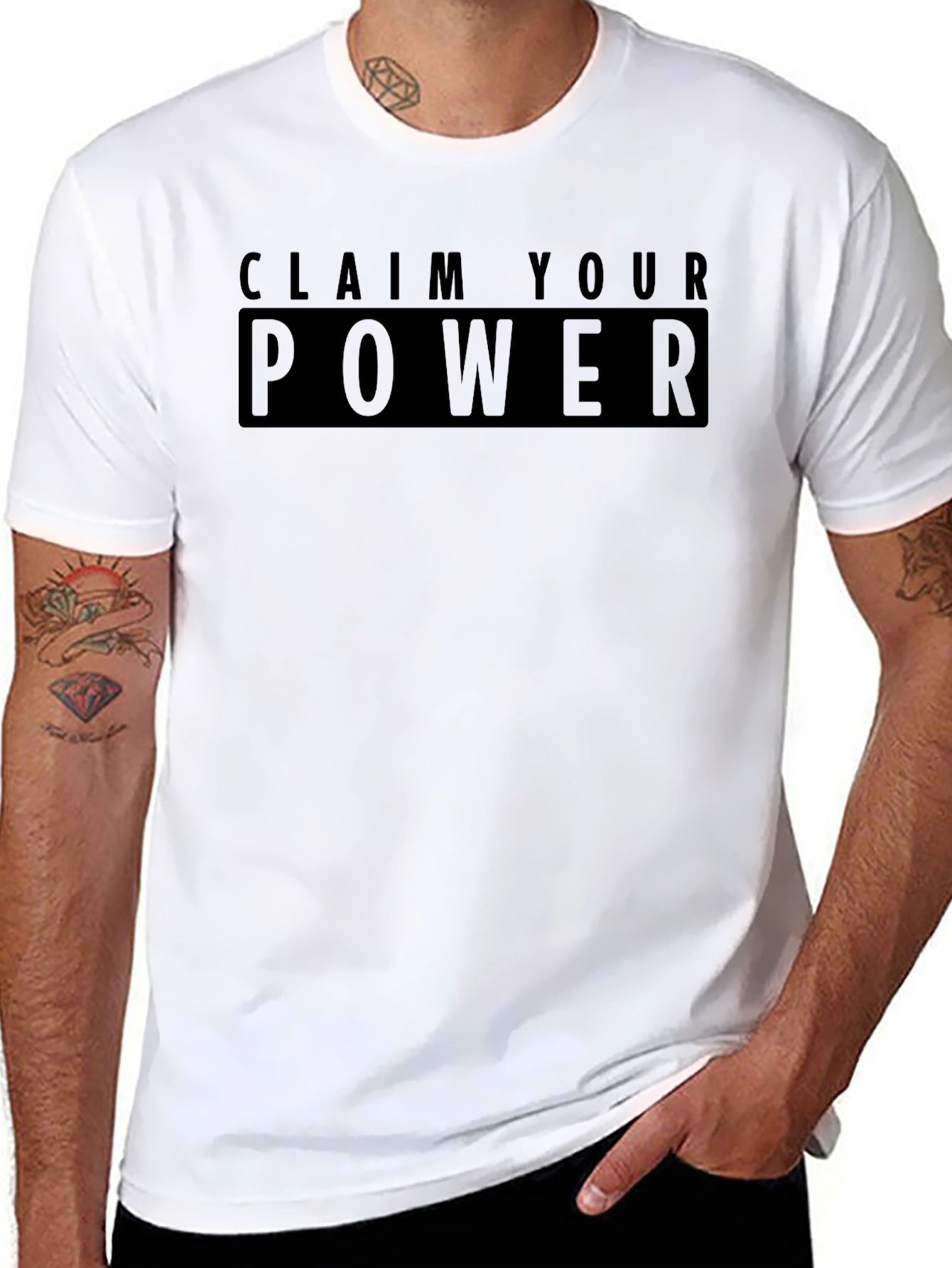 Claim Your Power Black Graphic Tee