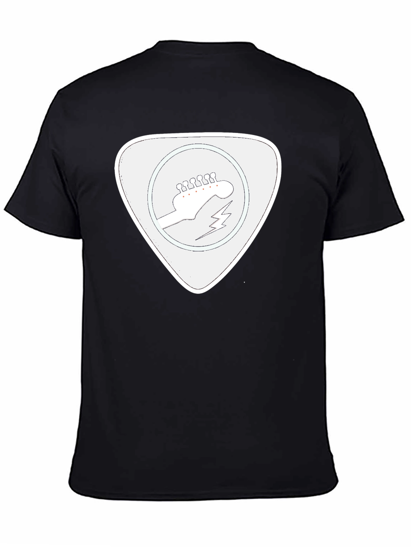Guitar Pick Graphic T-Shirt - Black
