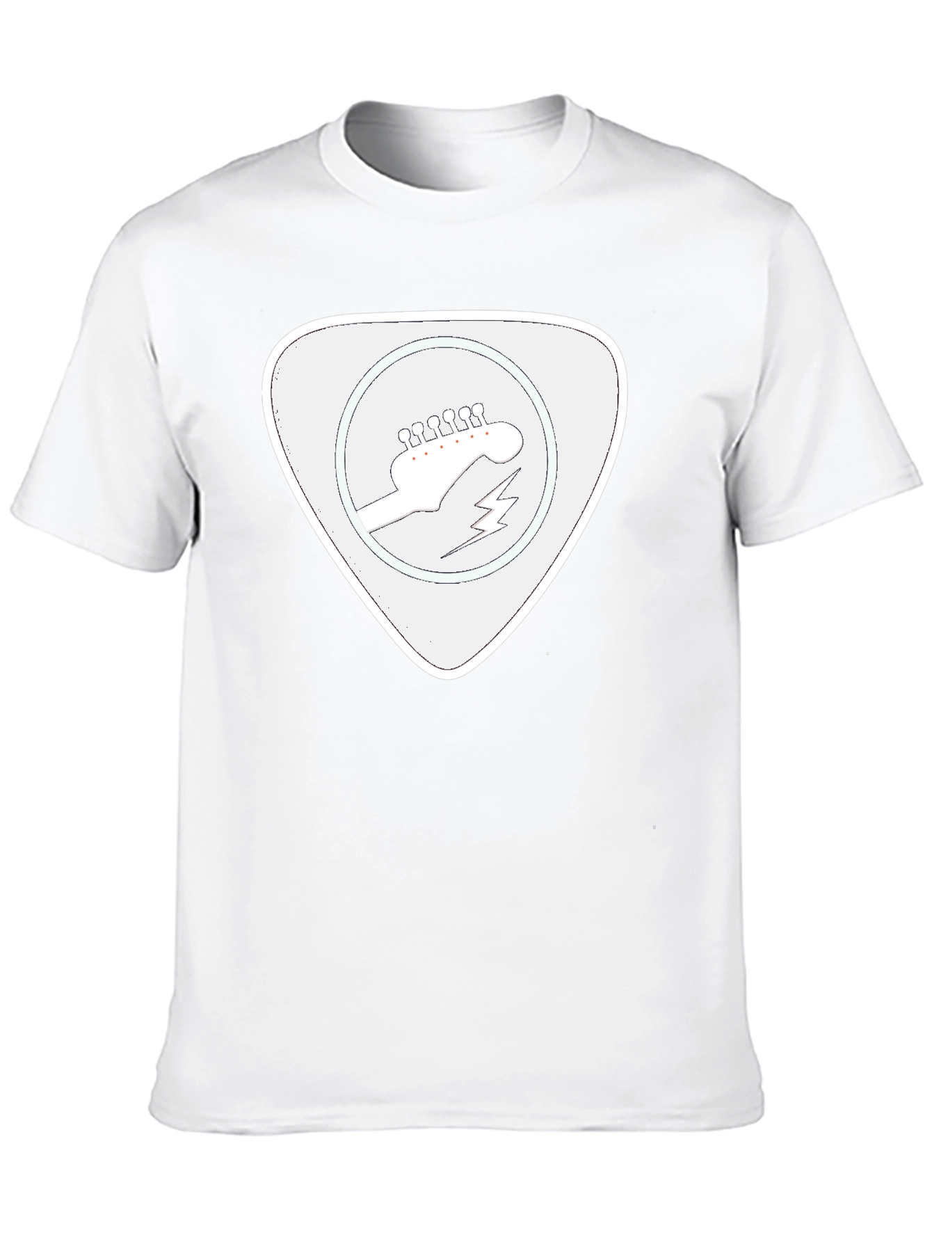 Guitar Pick Graphic T-Shirt - Black