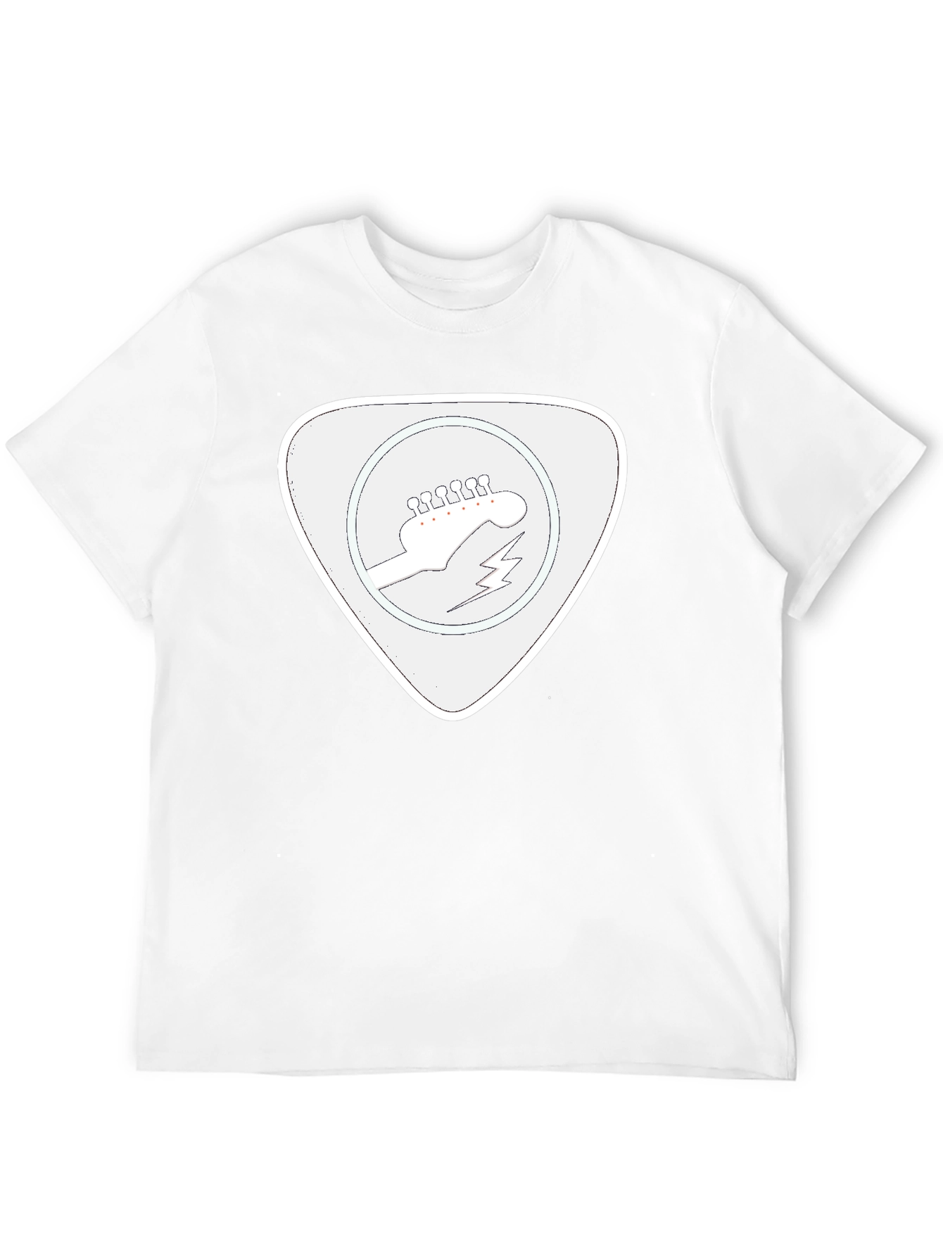 Guitar Pick Graphic T-Shirt - Black