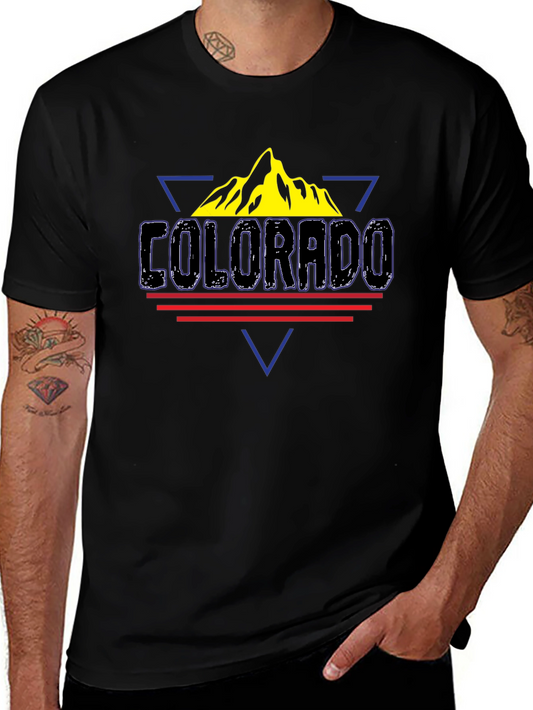 Colorado Graphic Tee - Black Cotton T-Shirt