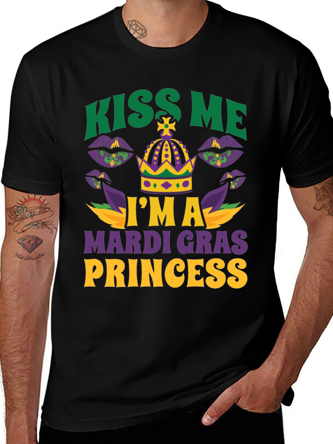 Kiss Me Im A Mardi Gras Princess T-Shirt